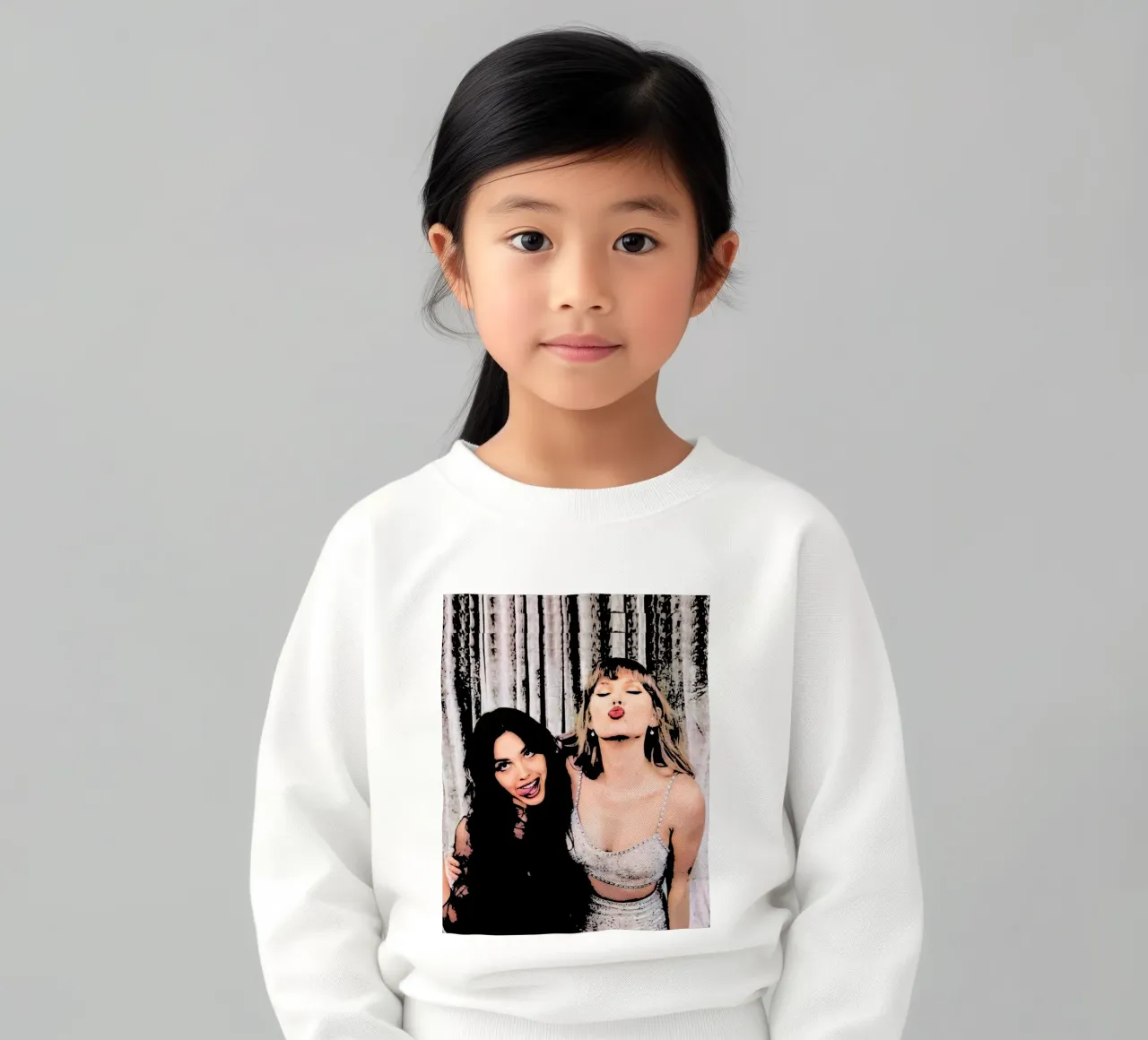 Taylor Swift e Olivia Rodriguez pop art felpa bambino da music soul