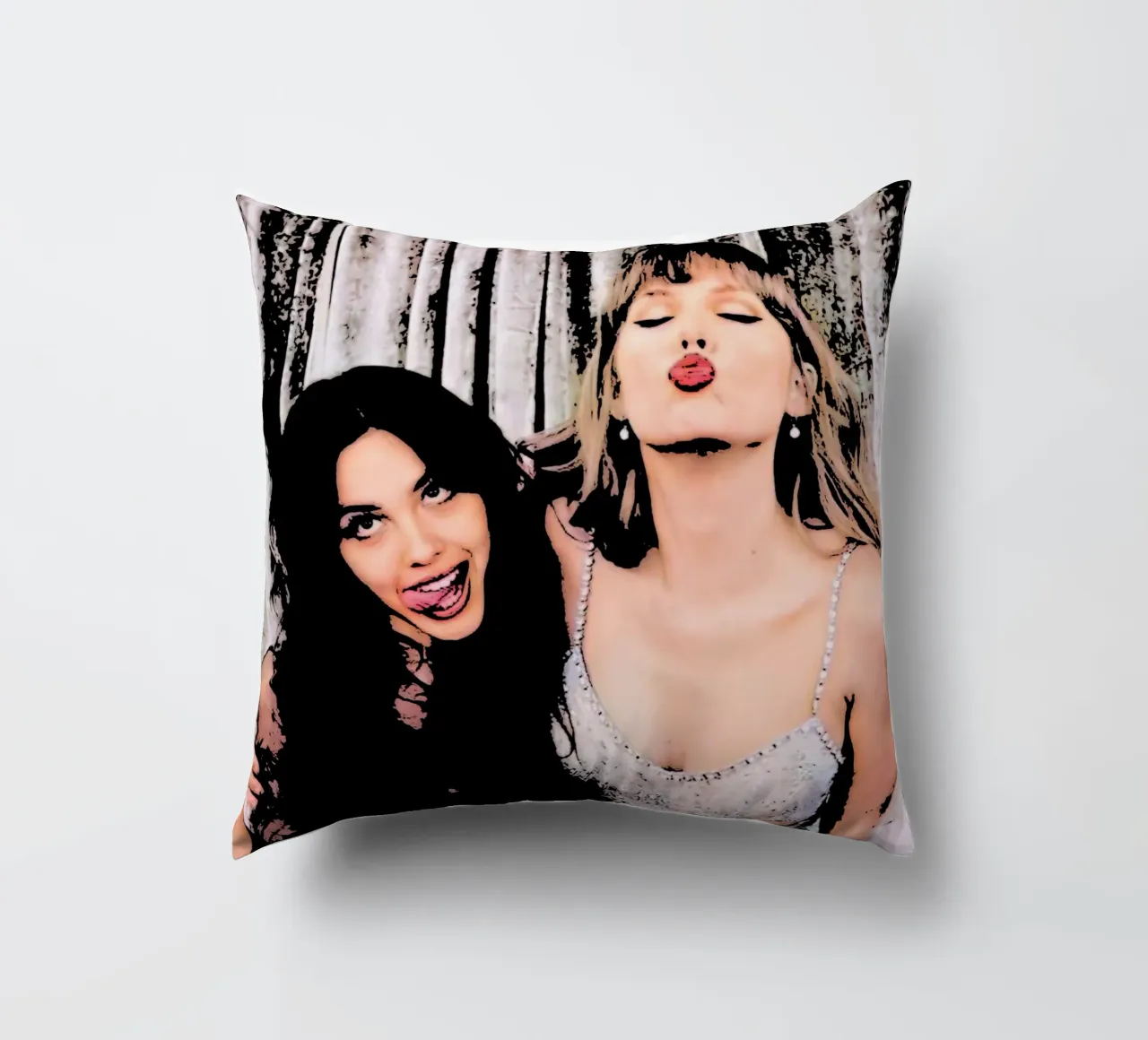 Taylor Swift e Olivia Rodriguez pop art cuscino da music soul