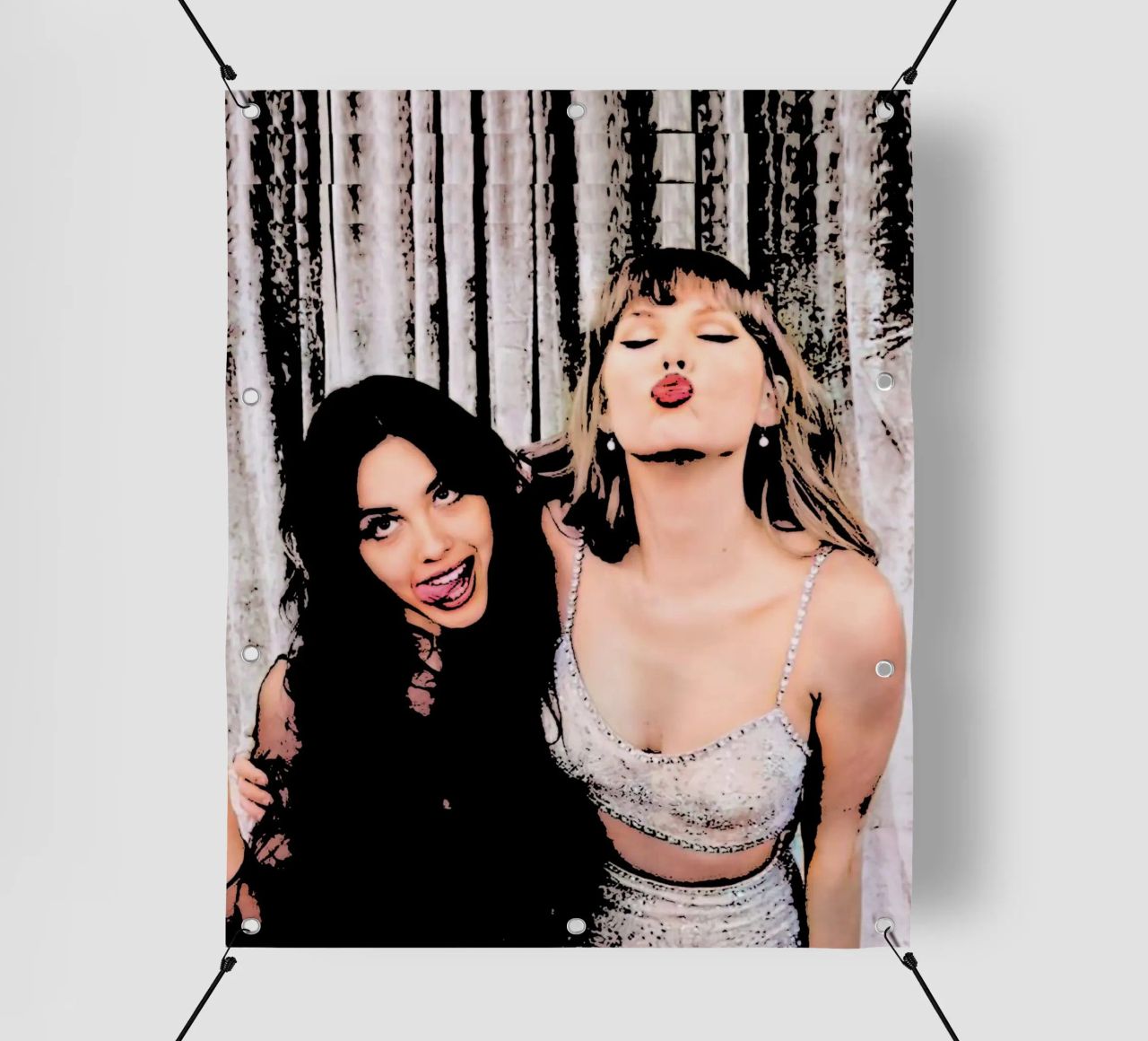 Taylor Swift e Olivia Rodriguez pop art telo in pvc da music soul