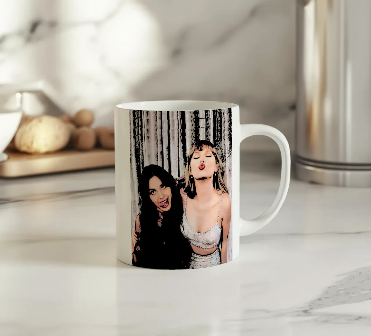 Taylor Swift en Olivia Rodriguez pop-art keramische mok van music soul