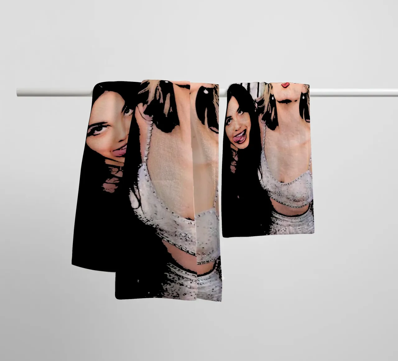 Taylor Swift e Olivia Rodriguez pop art asciugamano da bagno da music soul