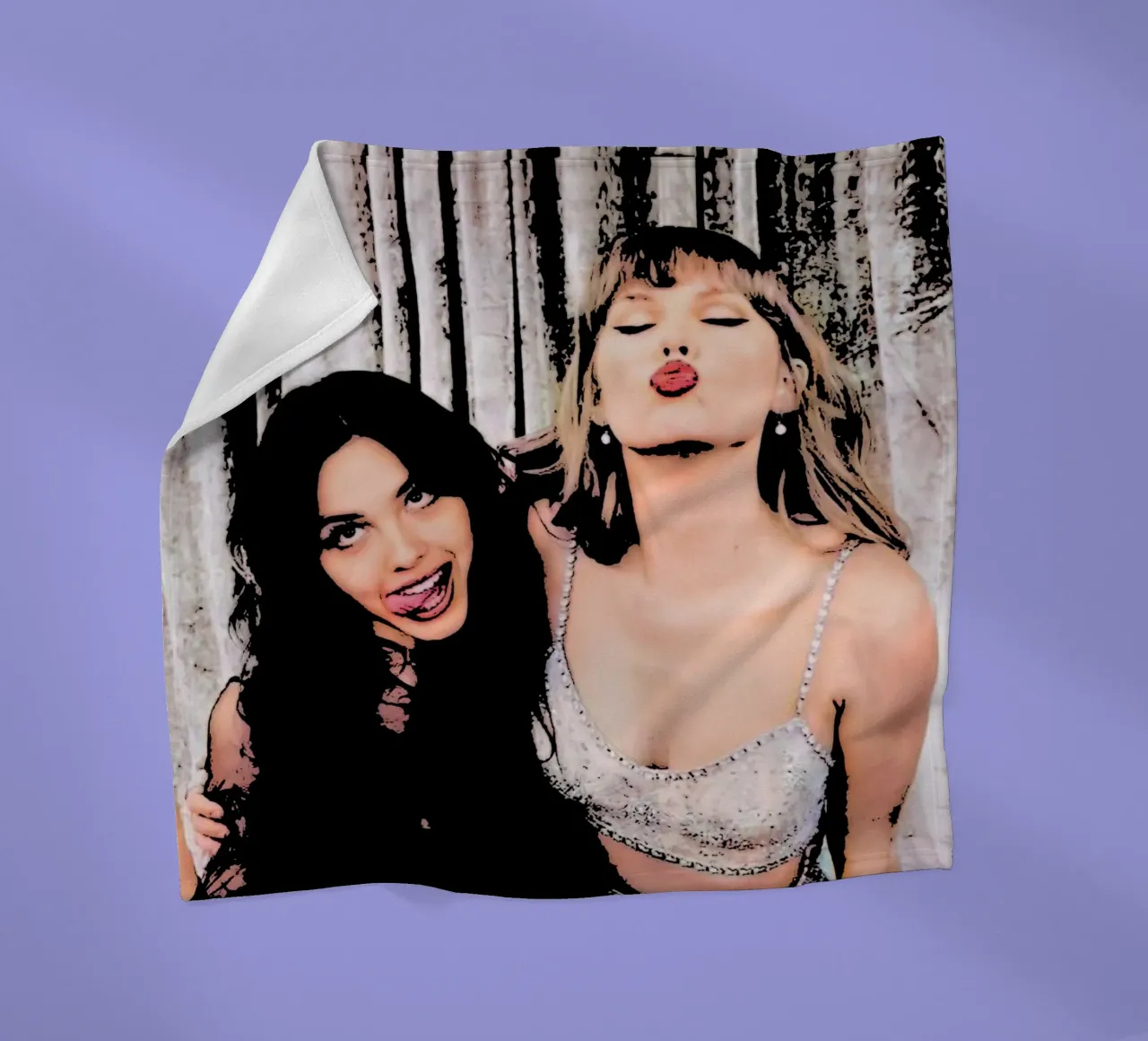 Taylor Swift e Olivia Rodriguez pop art coperta in pile da music soul