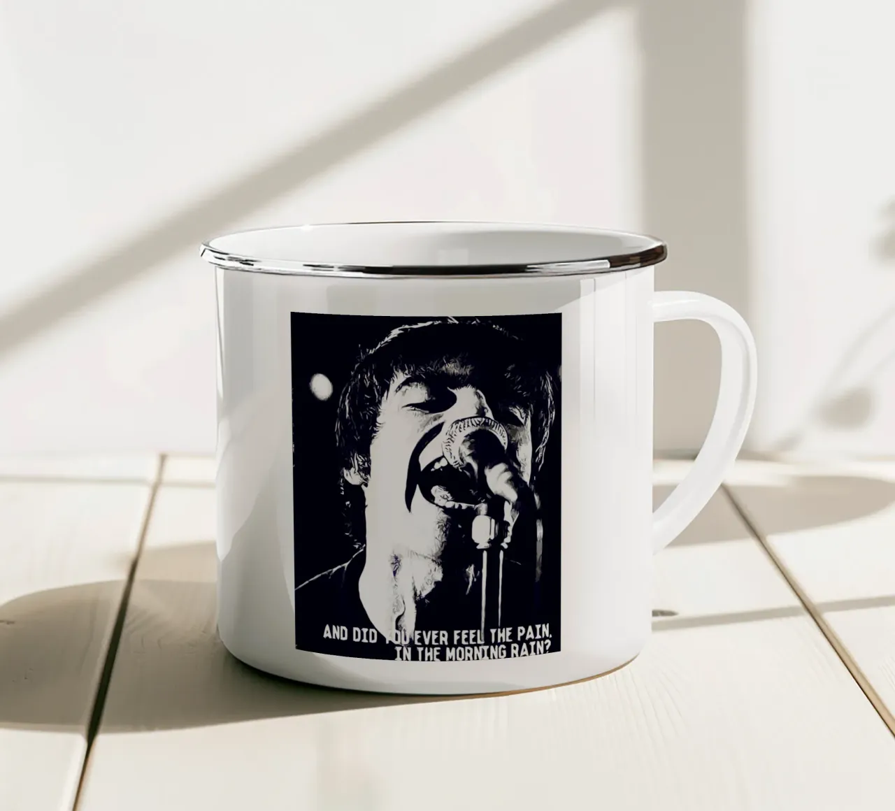liam gallagher oasis gruppo musicale britpop 27 Arte tazza in smalto da music soul