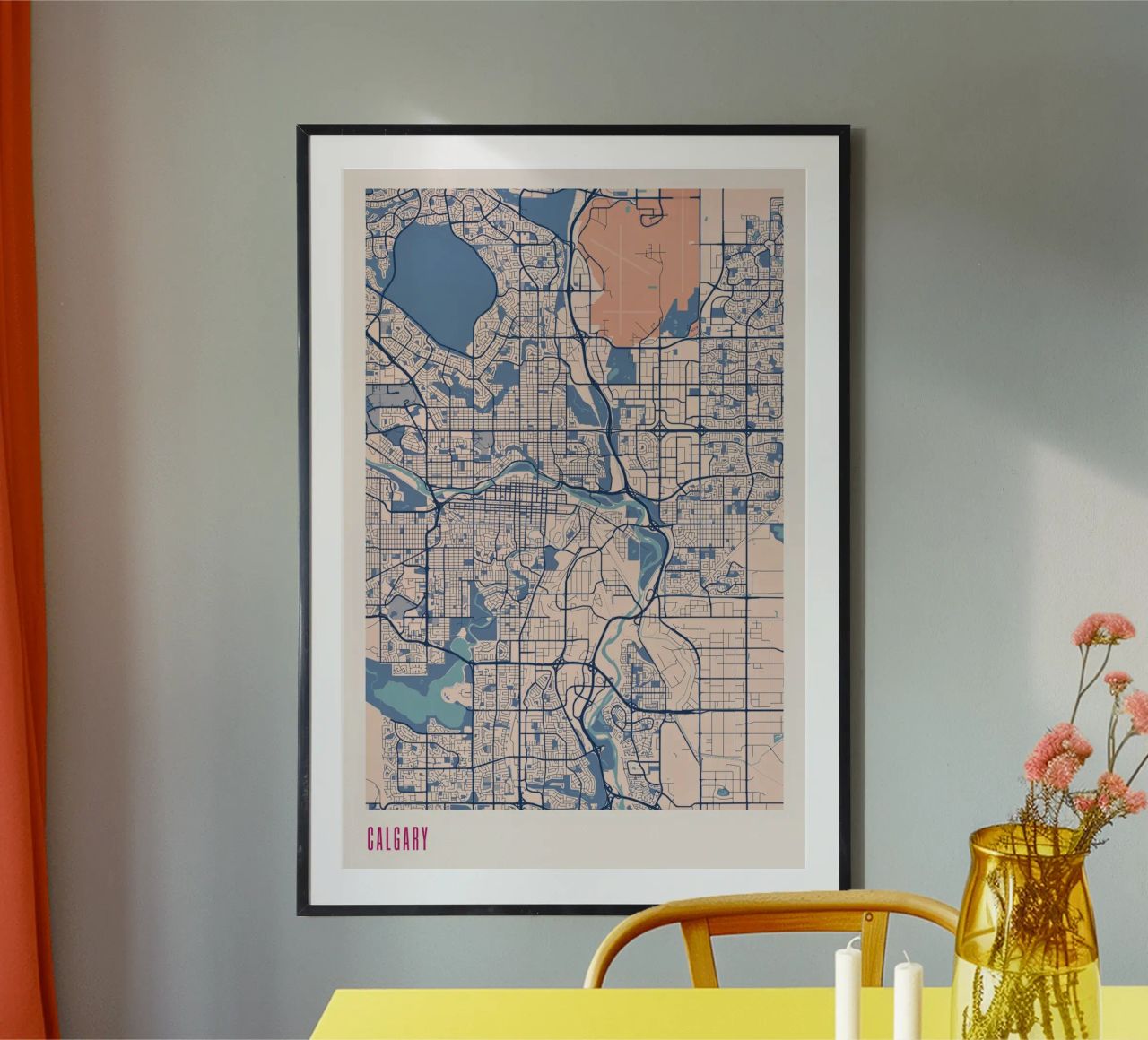Calgary - The city on the Bow River poster by MOOODZART