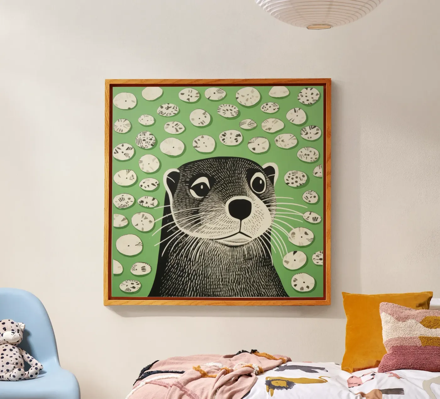 Lontra verde plexiglass da Minimal Animal Art