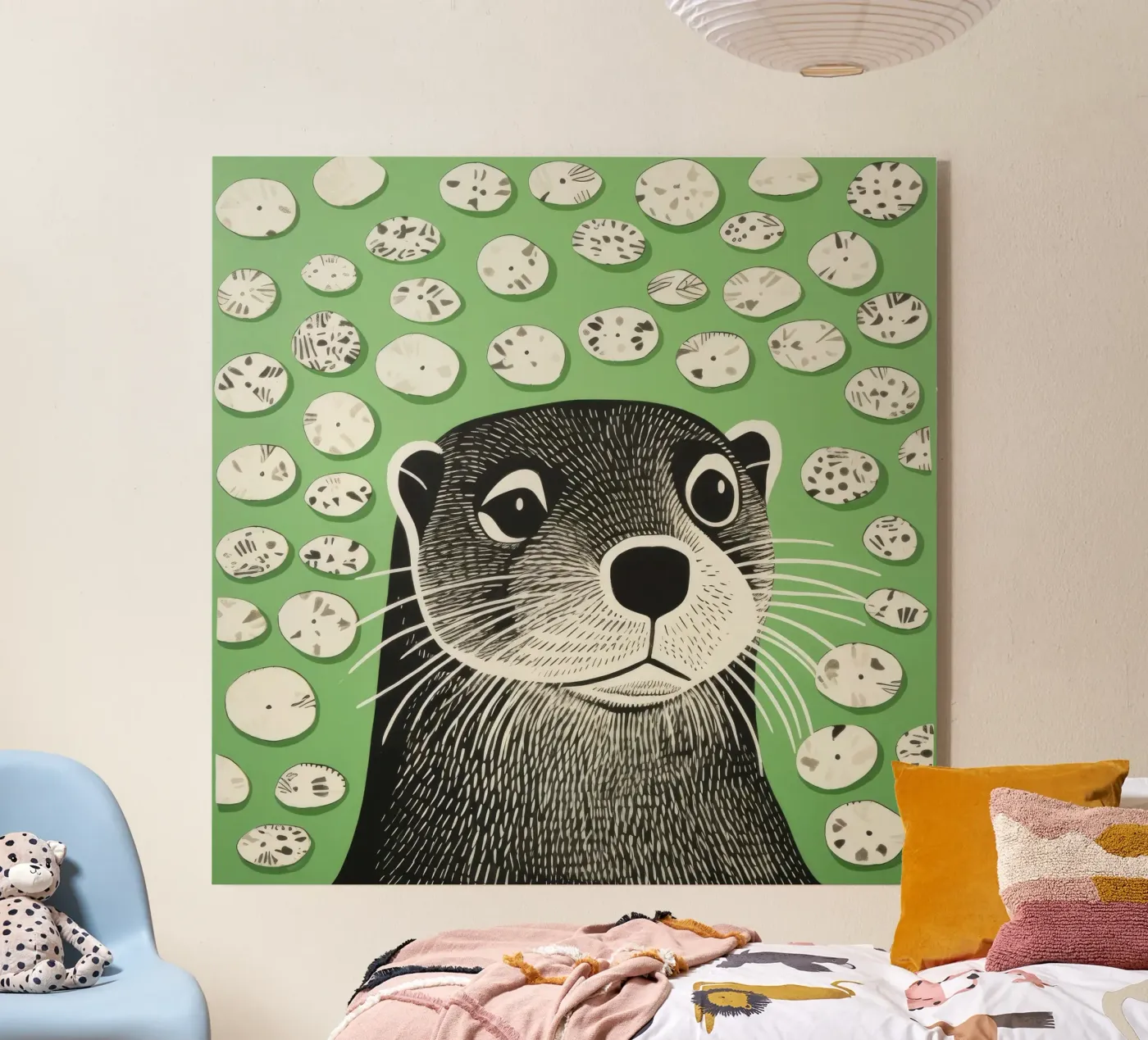 Lontra verde plexiglass da Minimal Animal Art