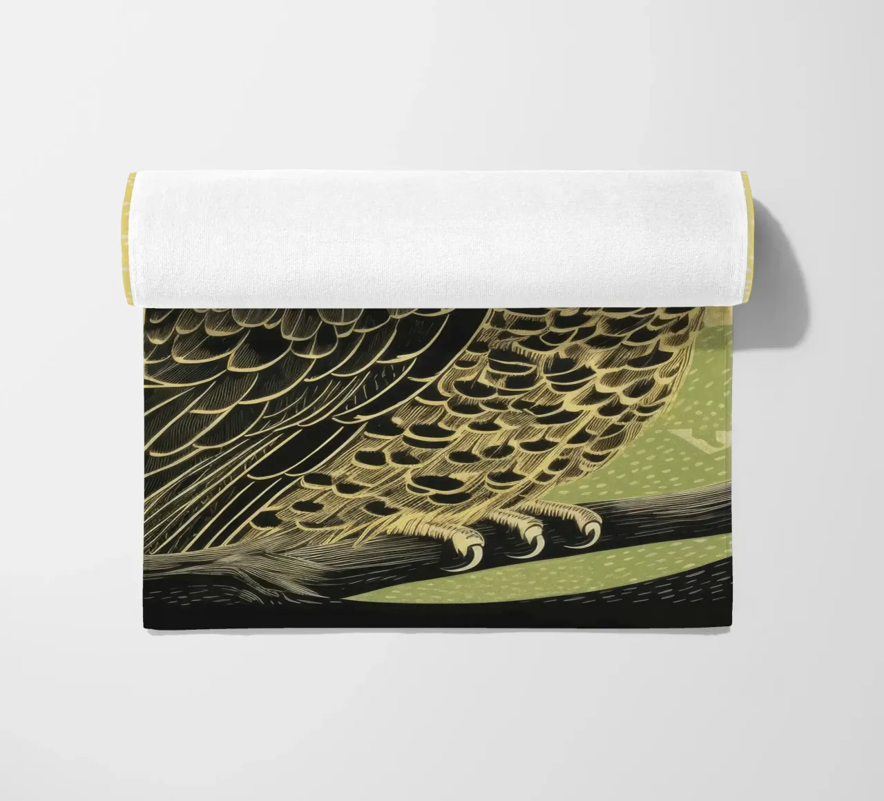 Gufo Verde 1 telo mare da Minimal Animal Art
