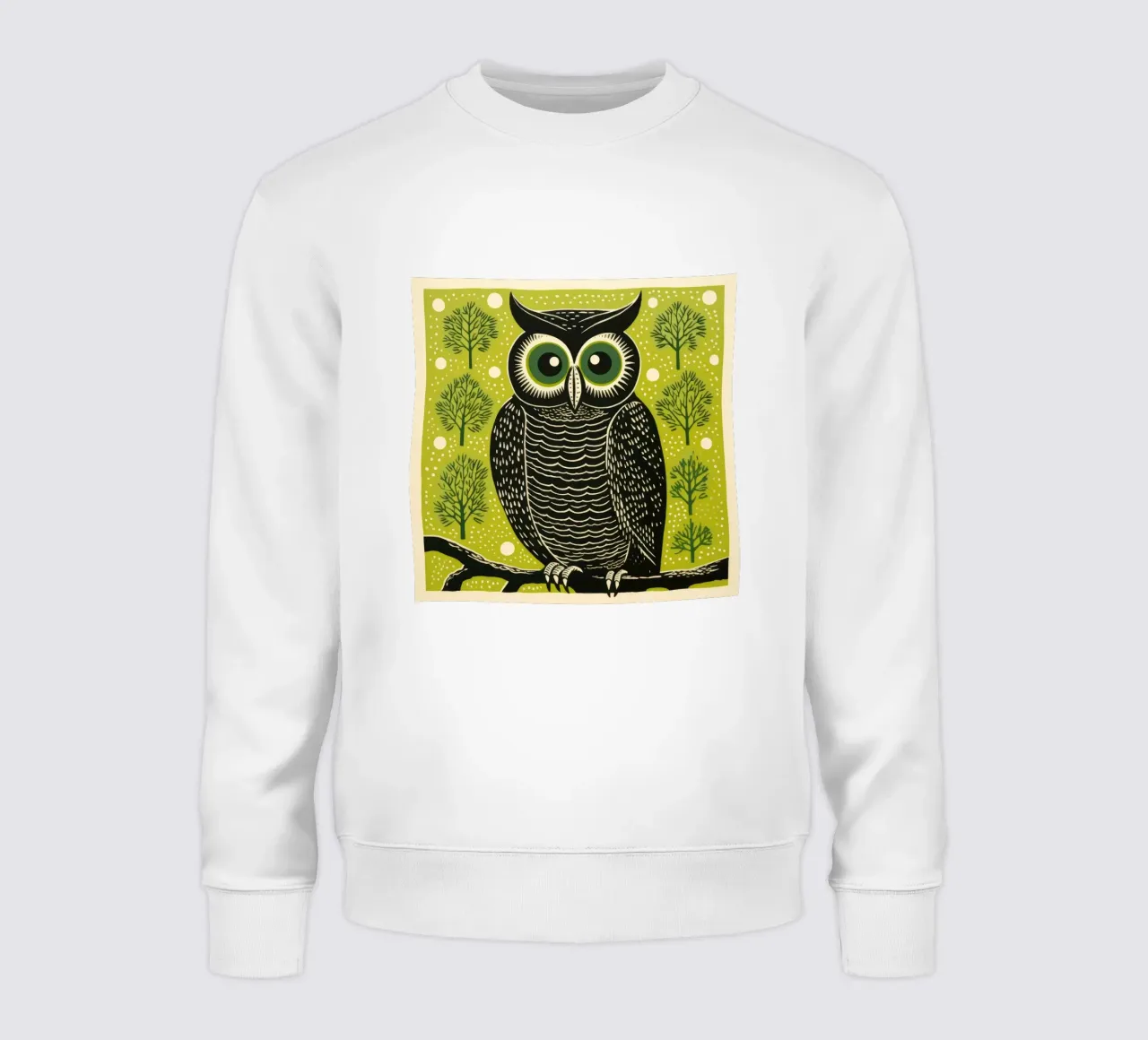 Groene Uil sweatshirt van Minimal Animal Art