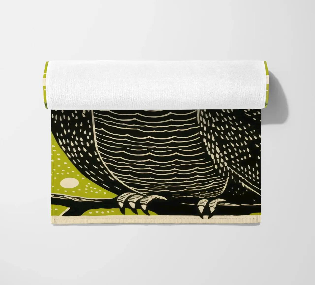 Gufo Verde 4 telo mare da Minimal Animal Art
