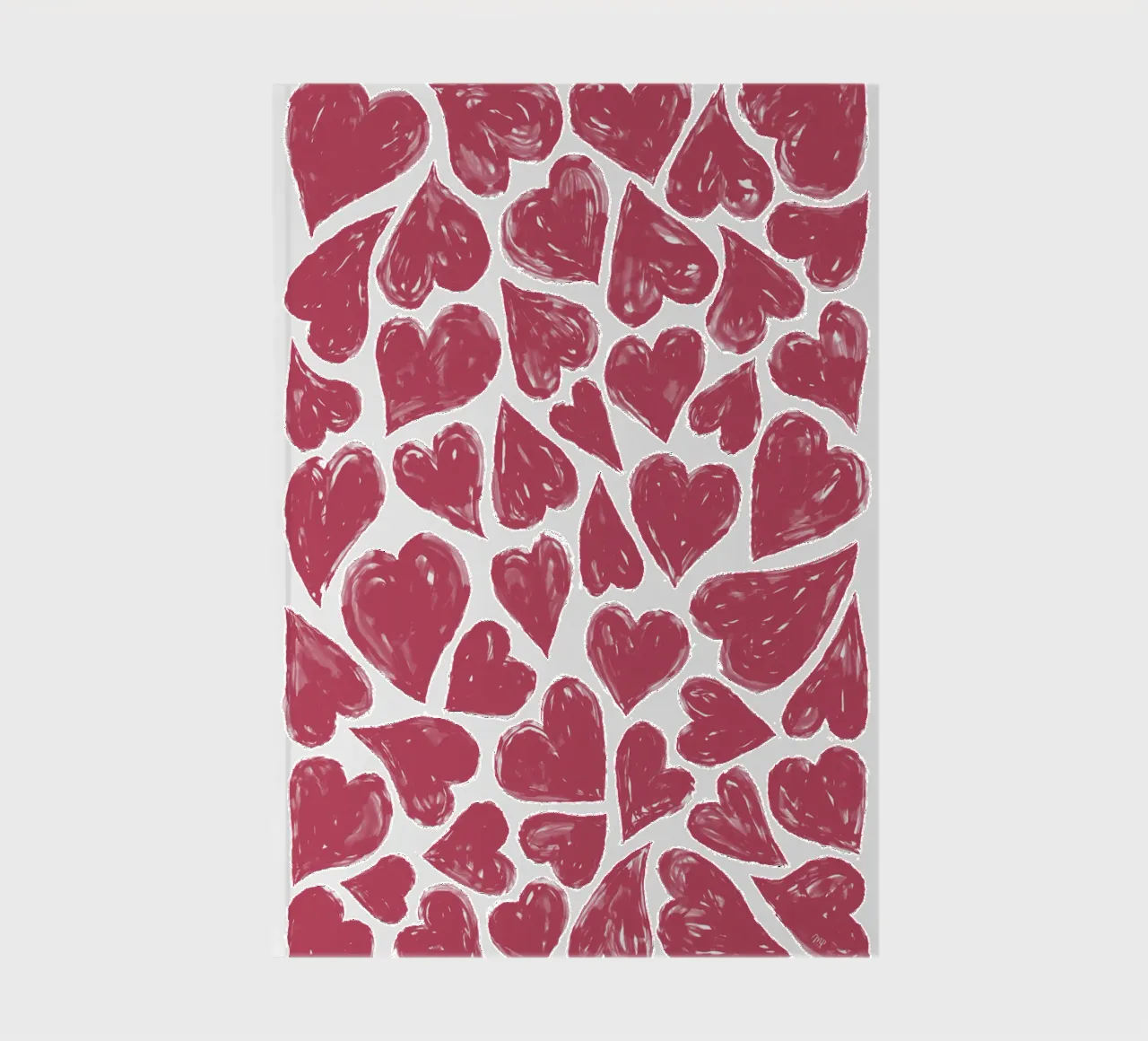 Cute red hearts notebook by Martina