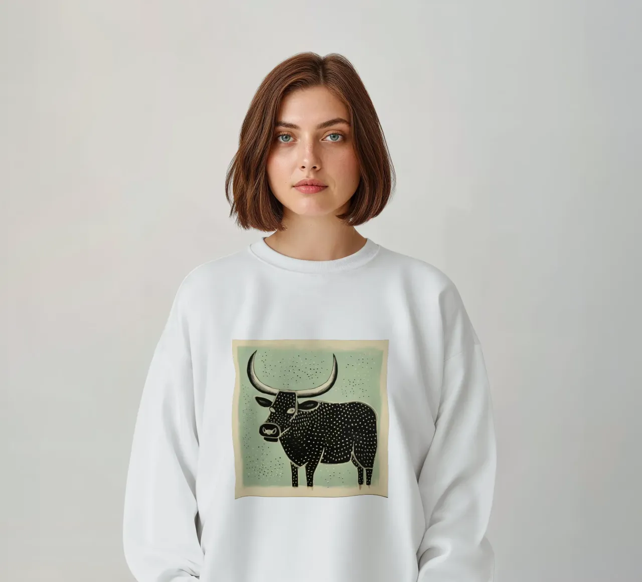 Bue verde felpa da Minimal Animal Art