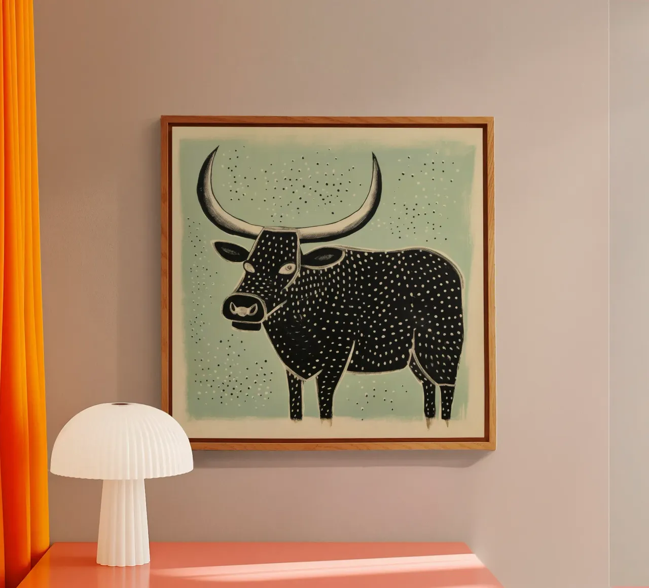 Bue verde plexiglass da Minimal Animal Art