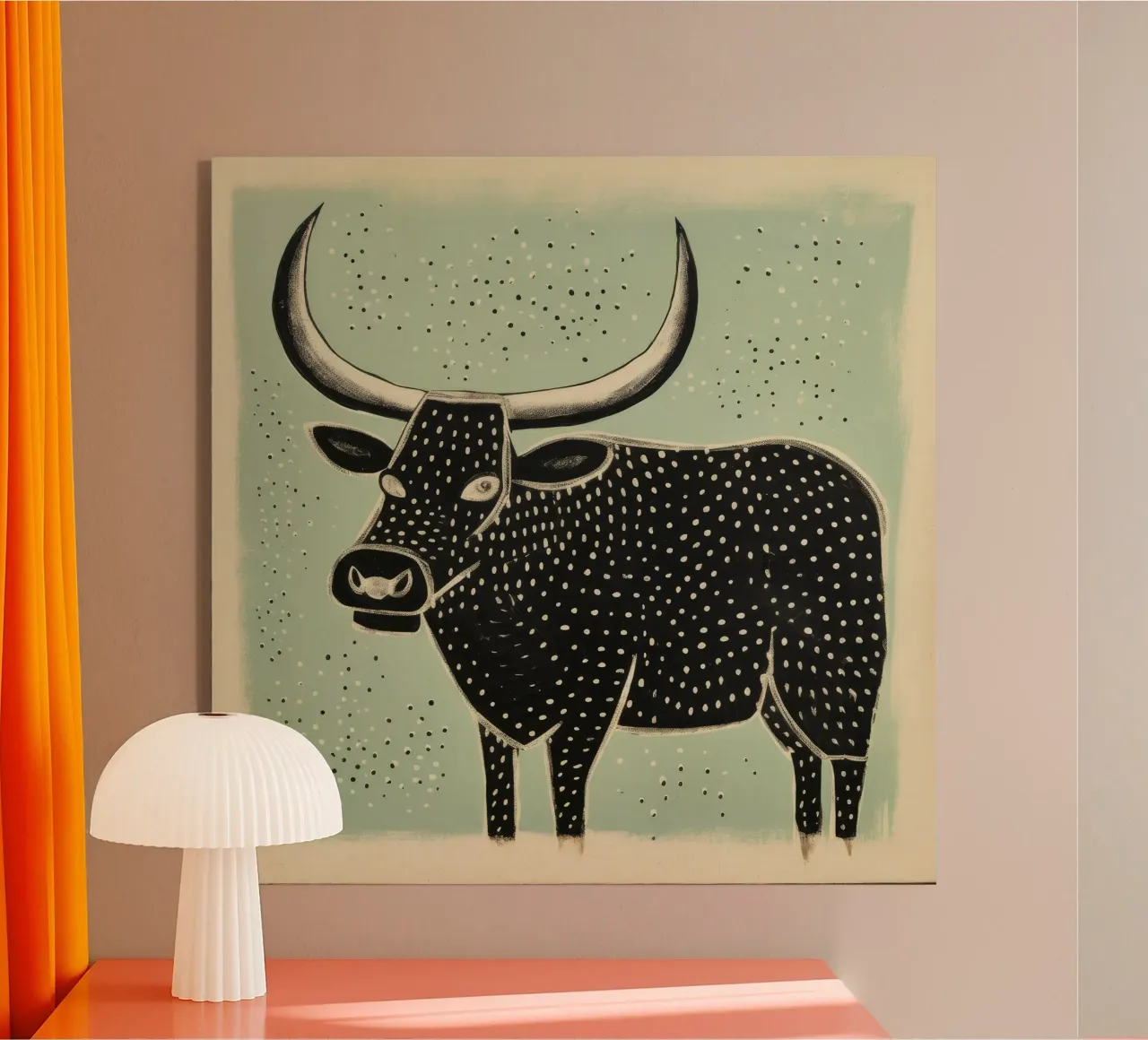 Bue verde plexiglass da Minimal Animal Art