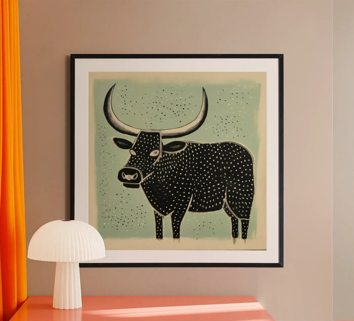 Green Ox poster da Minimal Animal Art