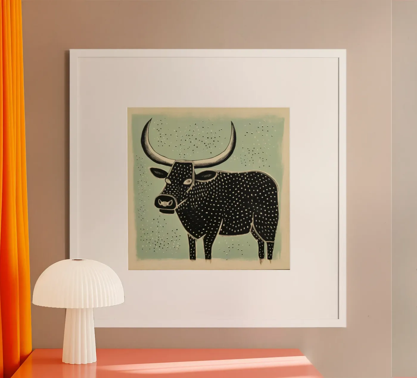 Green Ox poster da Minimal Animal Art