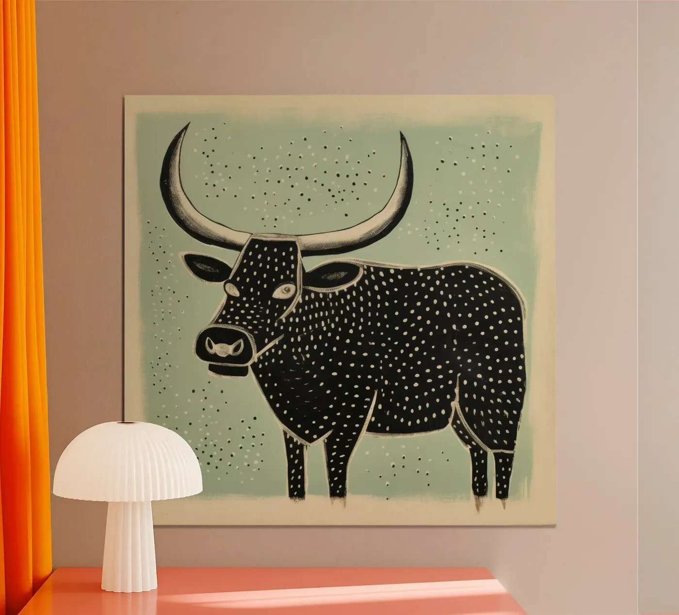Green Ox poster da Minimal Animal Art