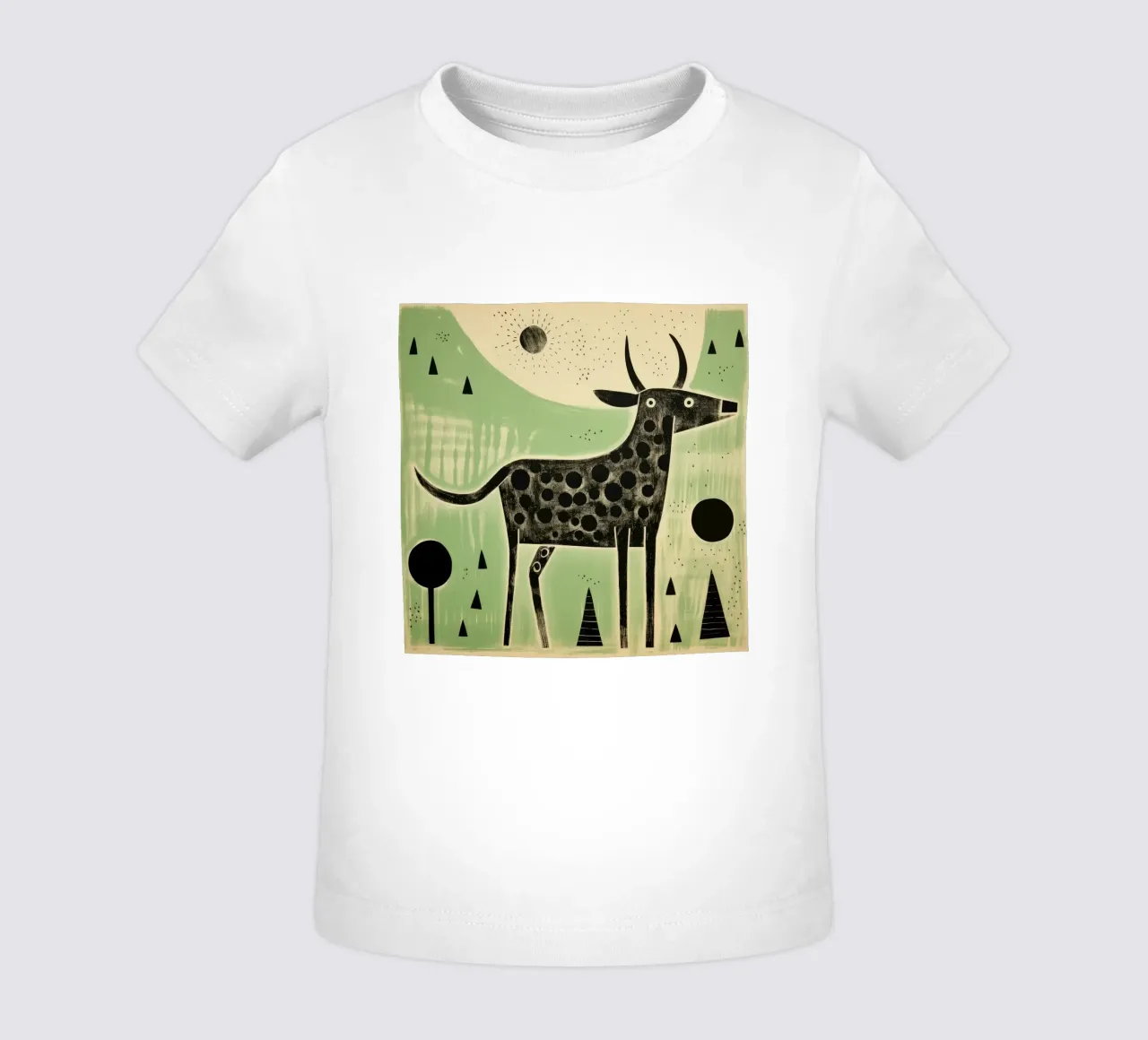 Green Ox 2 baby t-shirt by Minimal Animal Art