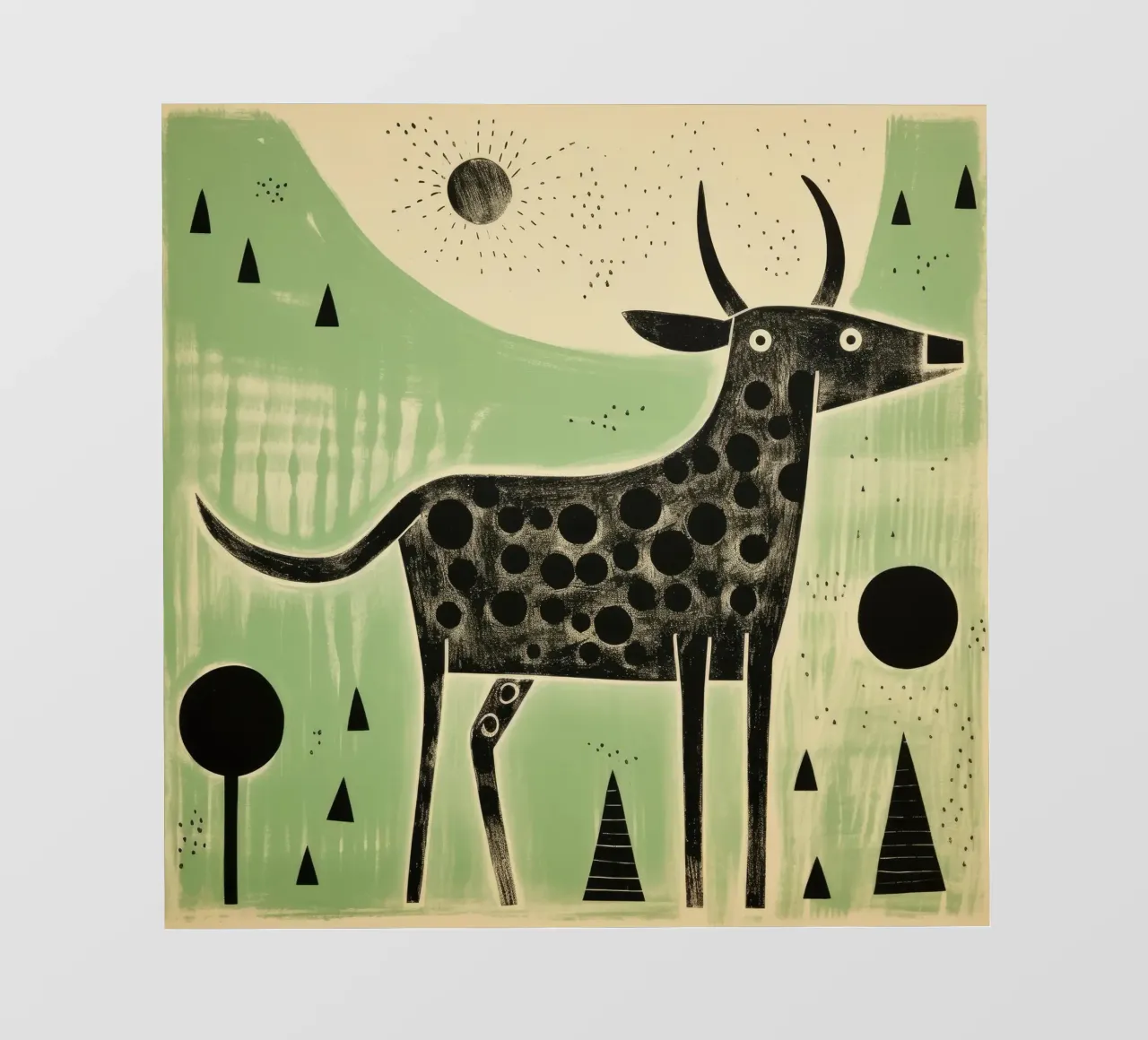 Green Ox 2 photo wallpaper by Minimal Animal Art