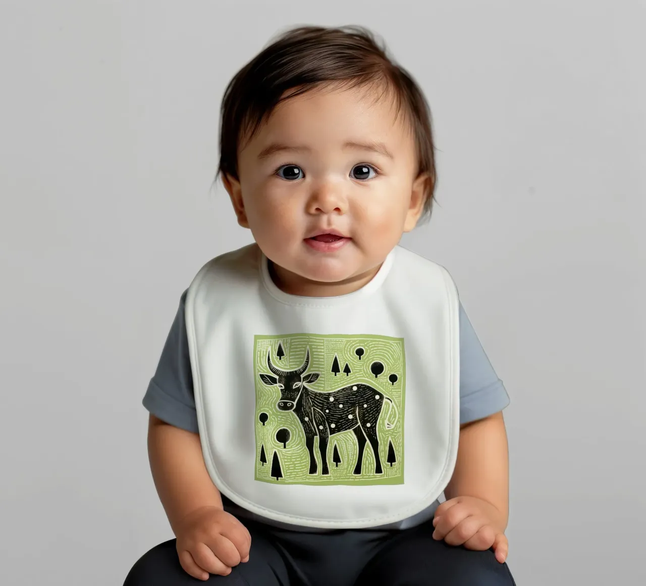 Bue verde bavaglino da Minimal Animal Art