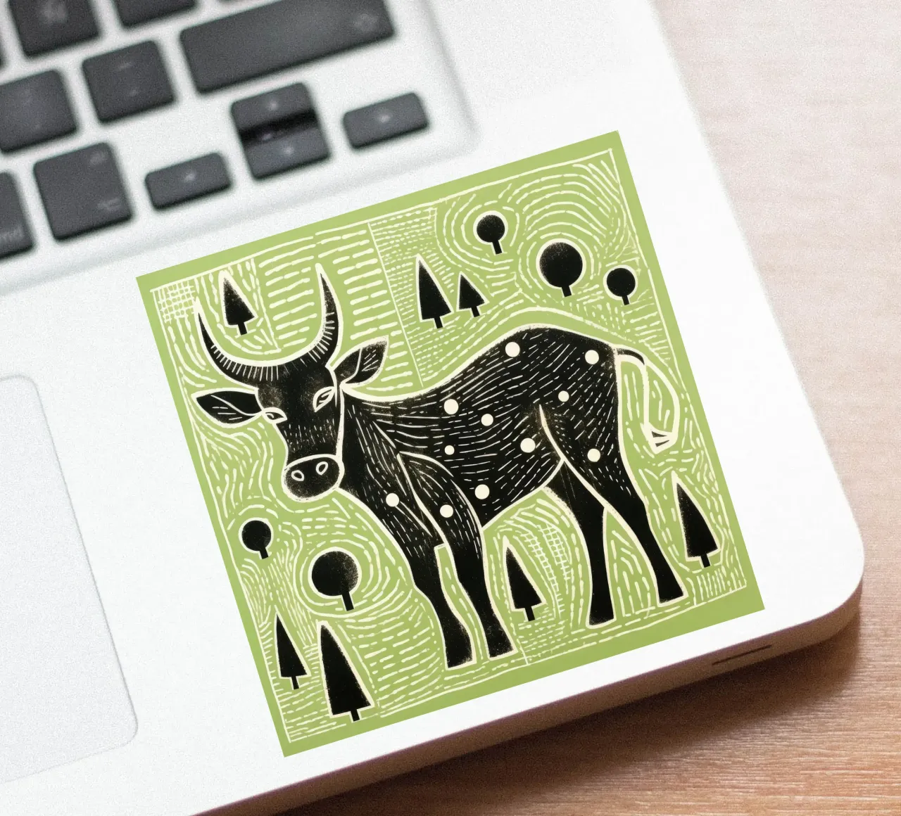Green Ox 3 sticker by Minimal Animal Art