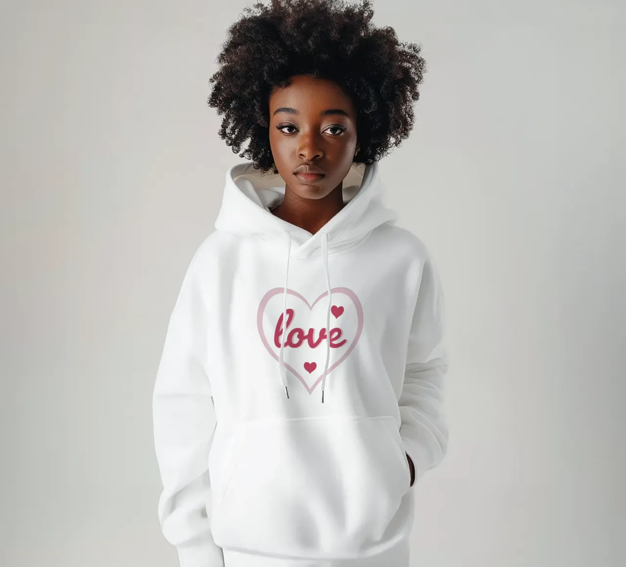 Cuore d'amore felpa con cappuccio da Martina