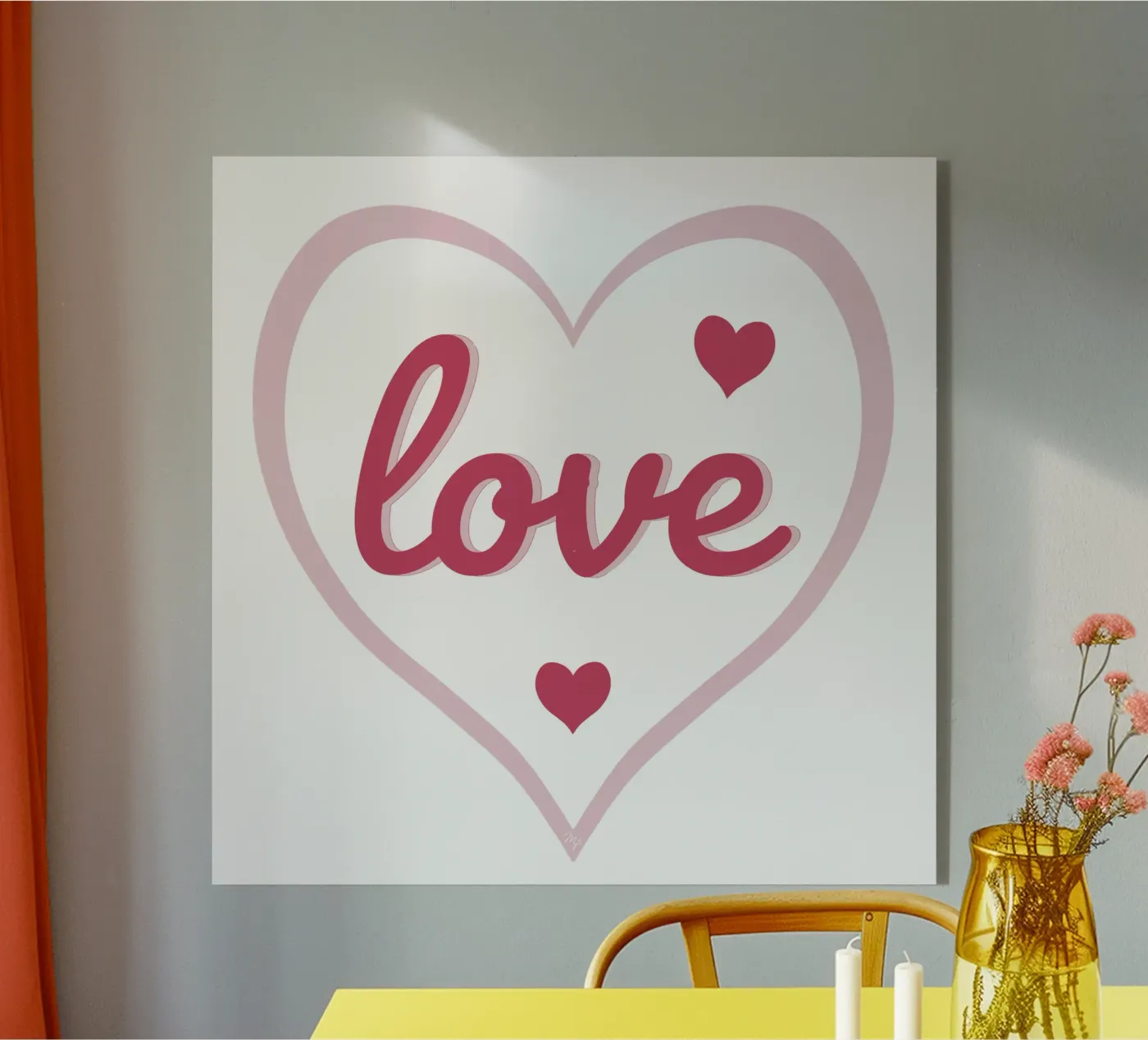 Love Heart Acryl-Glas von Martina