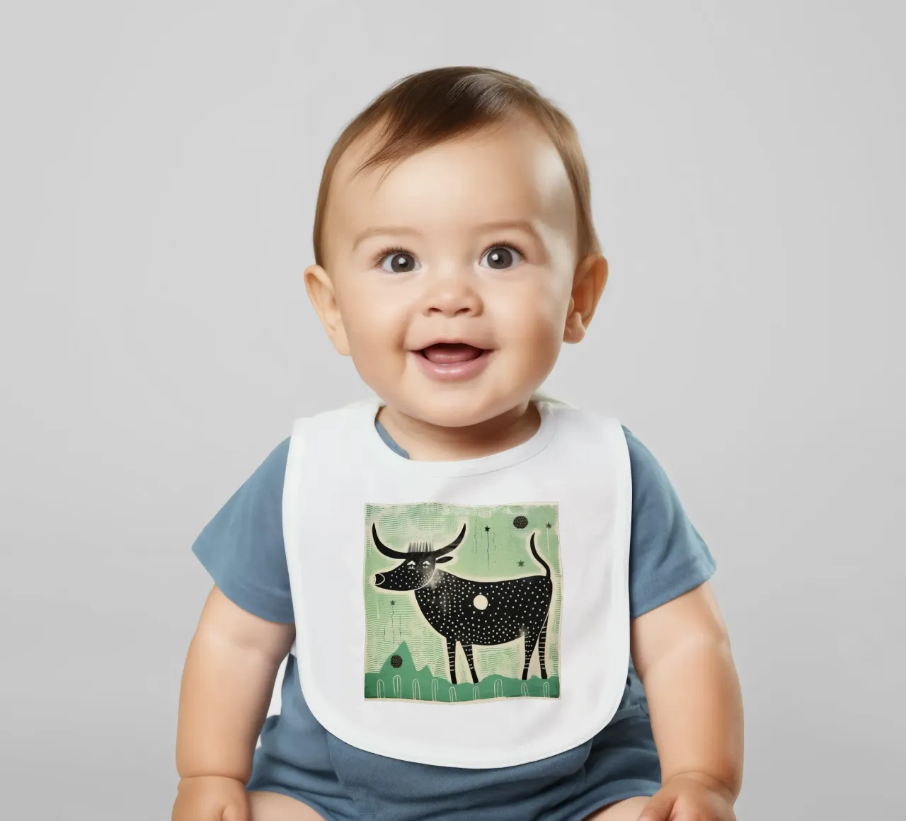 Bue verde bavaglino da Minimal Animal Art