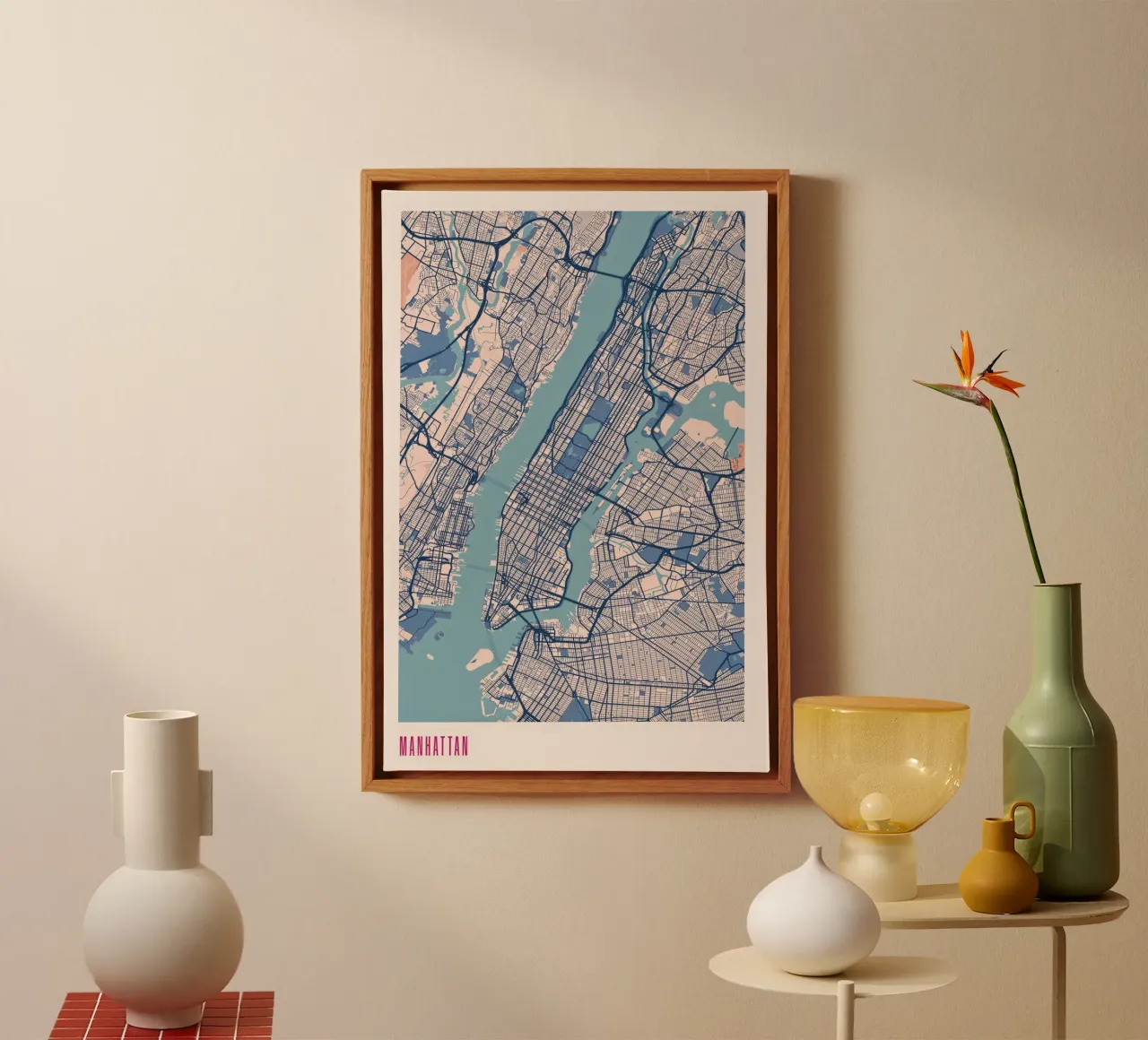 Manhattan - Island of the streets canvas by MOOODZART