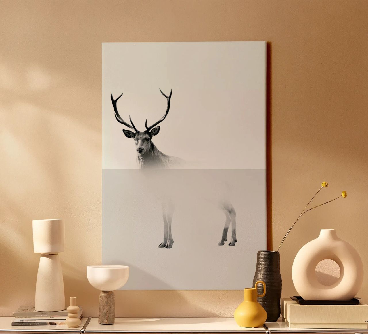 Deer Leinwand von The Wall Shop