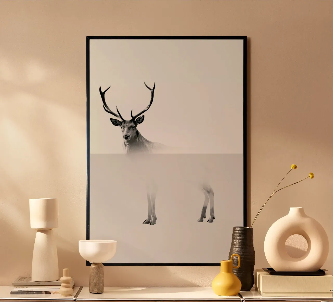 Deer poster con telaio in legno da The Wall Shop