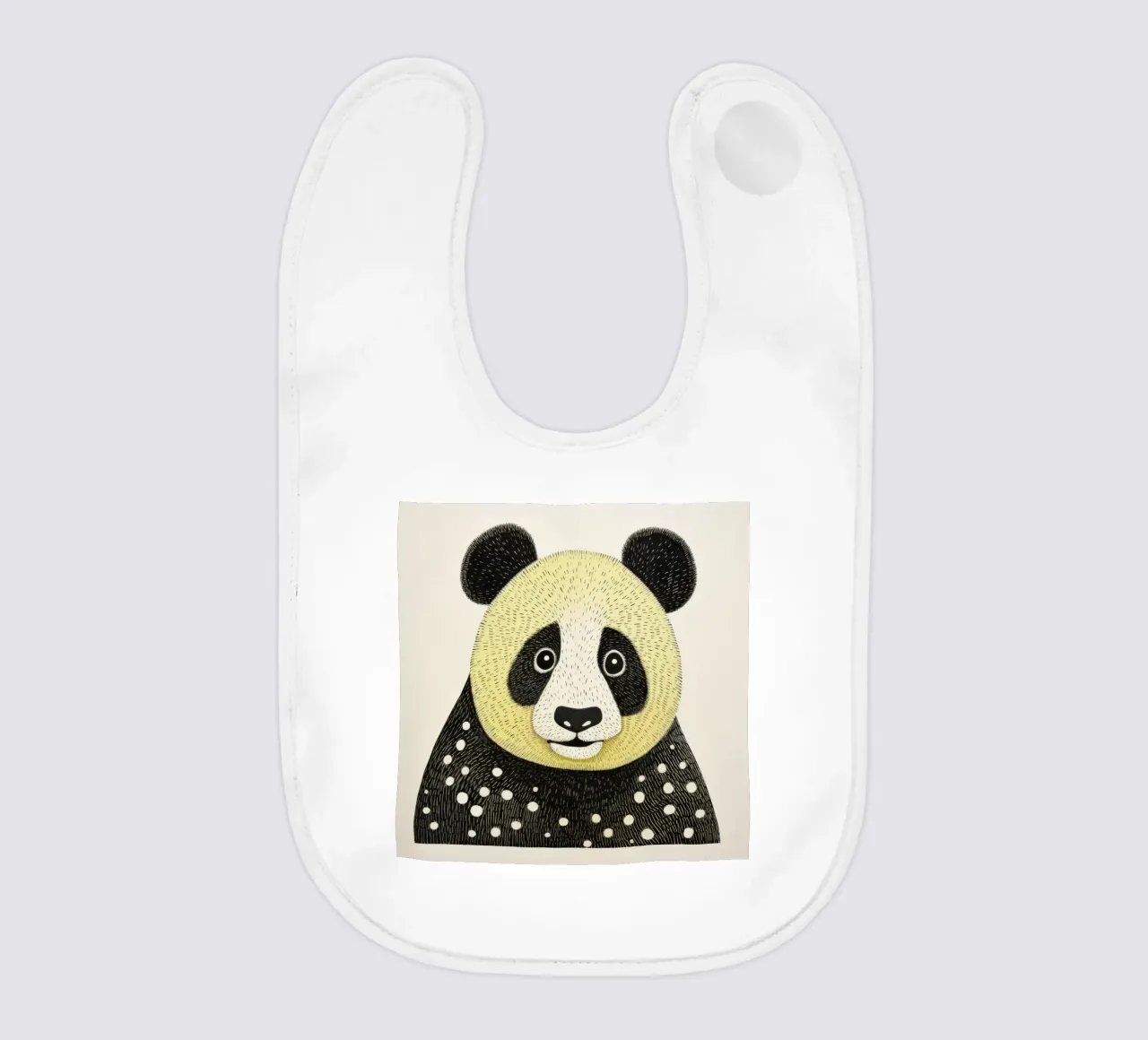 Panda verde 1 bavaglino da Minimal Animal Art