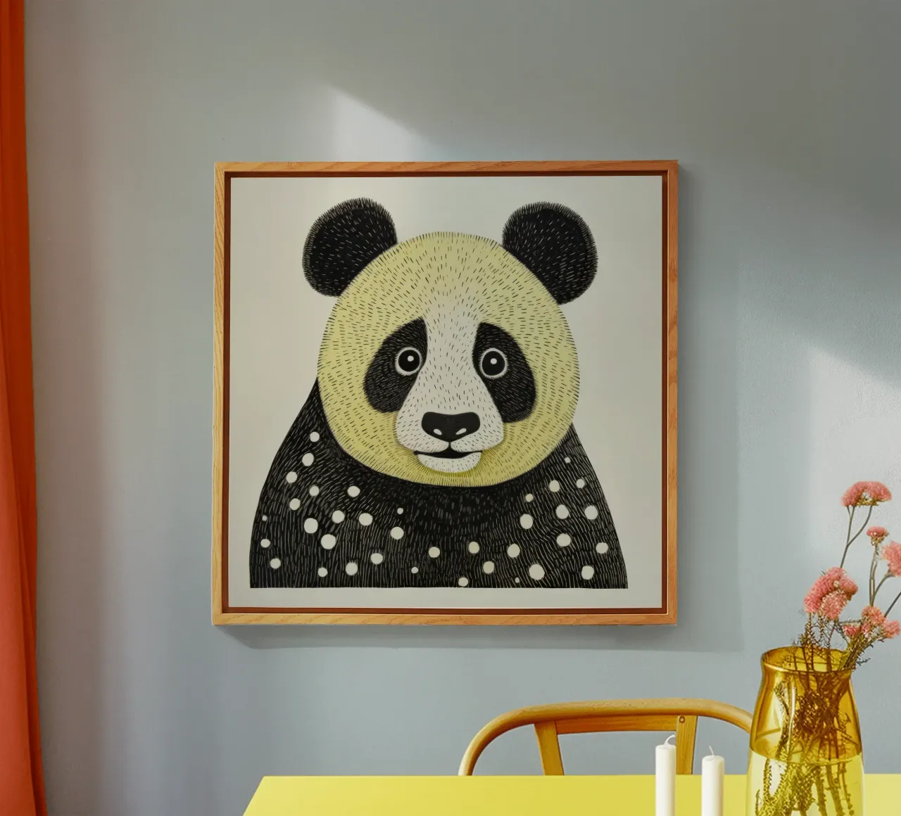 Panda verde plexiglass da Minimal Animal Art