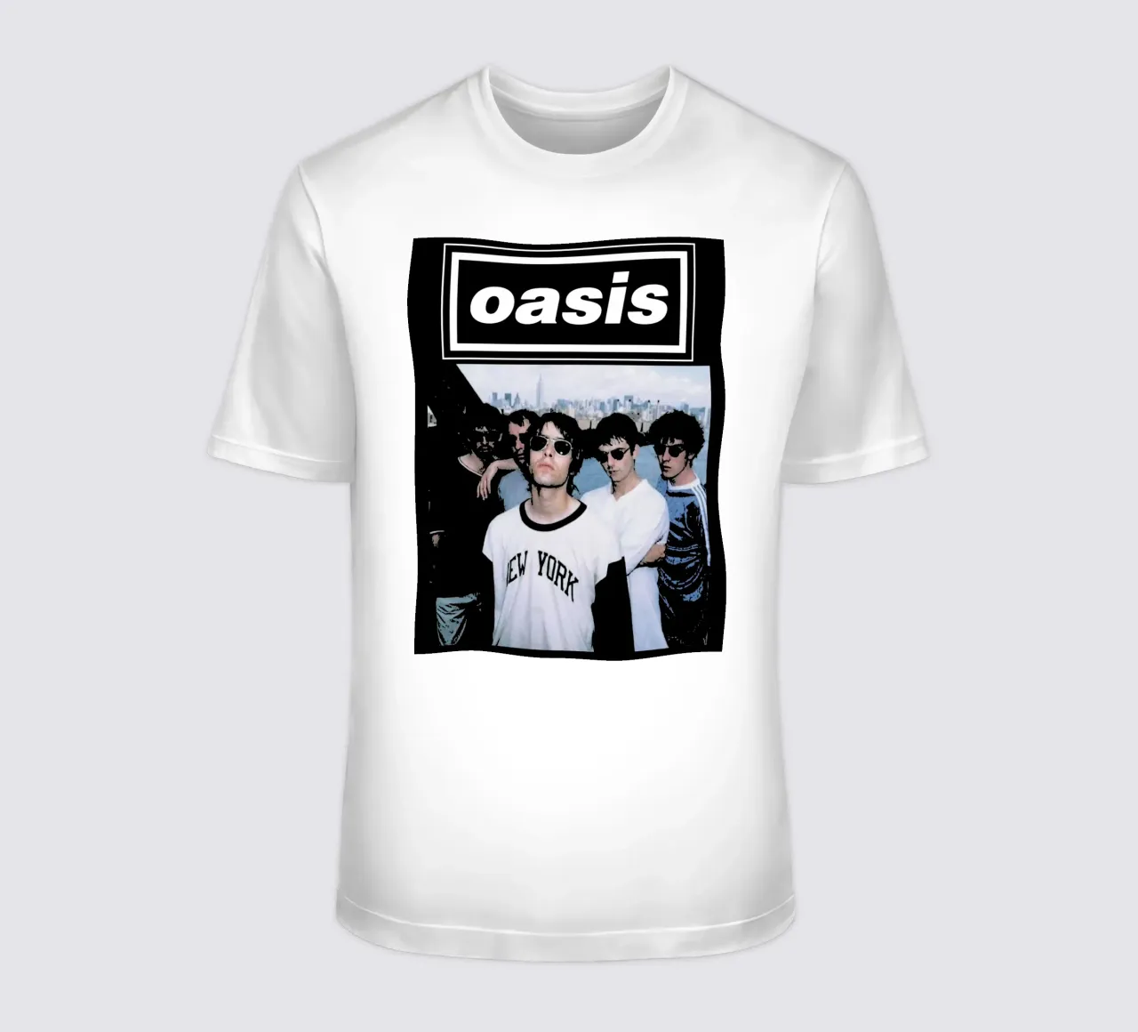 oasis britpop music band 7 Art t-shirt by music soul