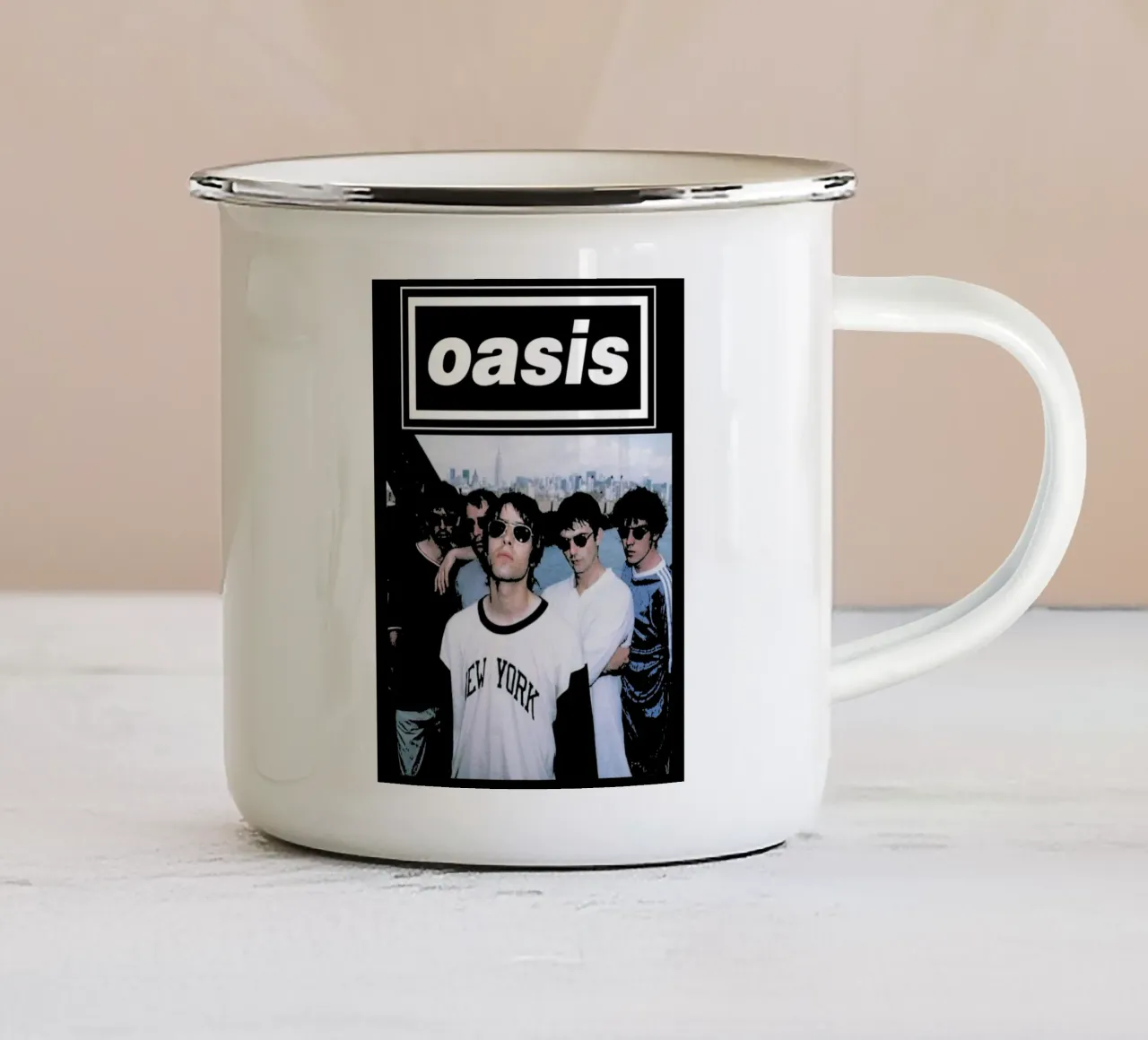 oasis gruppo musicale britpop 7 Art tazza in smalto da music soul