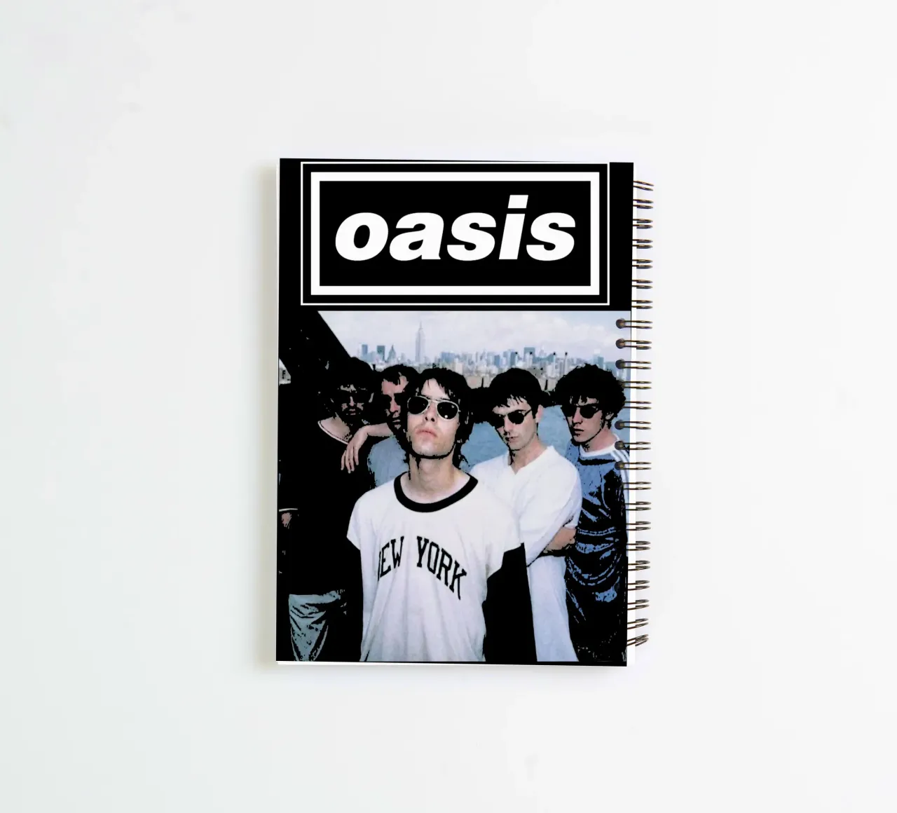 oasis britpop music band 7 Art spiral notebook by music soul