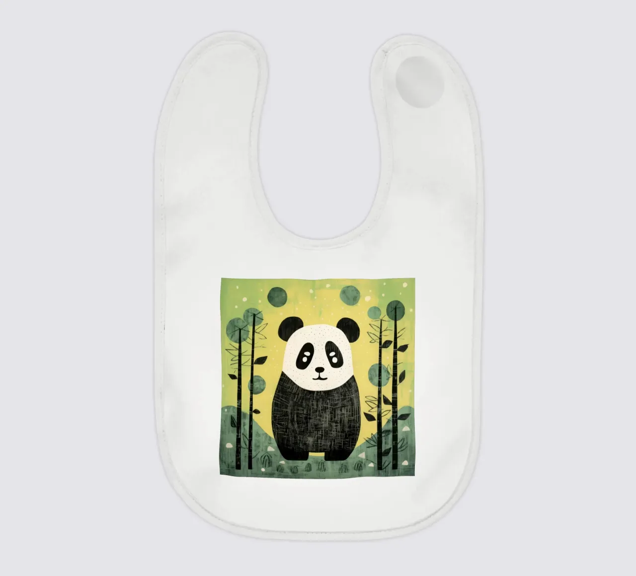 Panda verde bavaglino da Minimal Animal Art