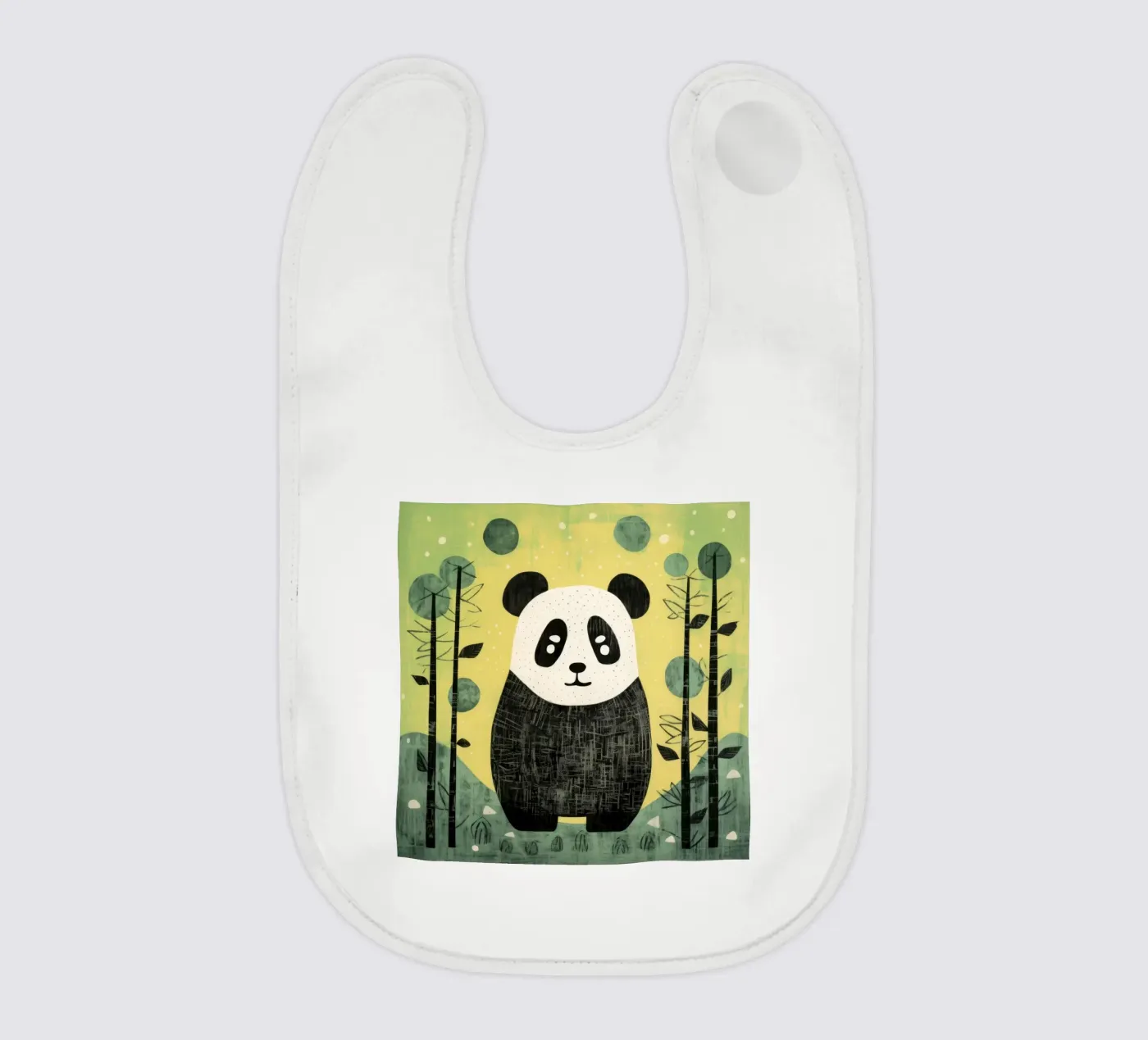 Panda verde bavaglino da Minimal Animal Art