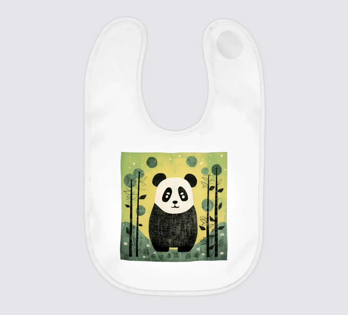 Panda verde bavaglino da Minimal Animal Art