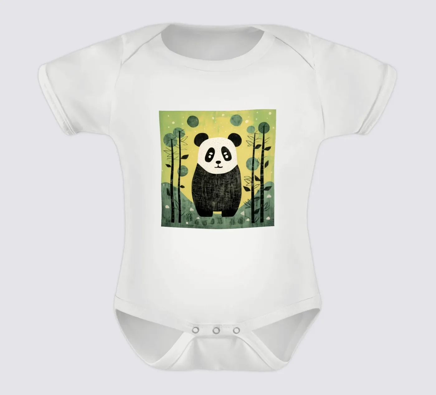 Panda vert body bébé de Minimal Animal Art