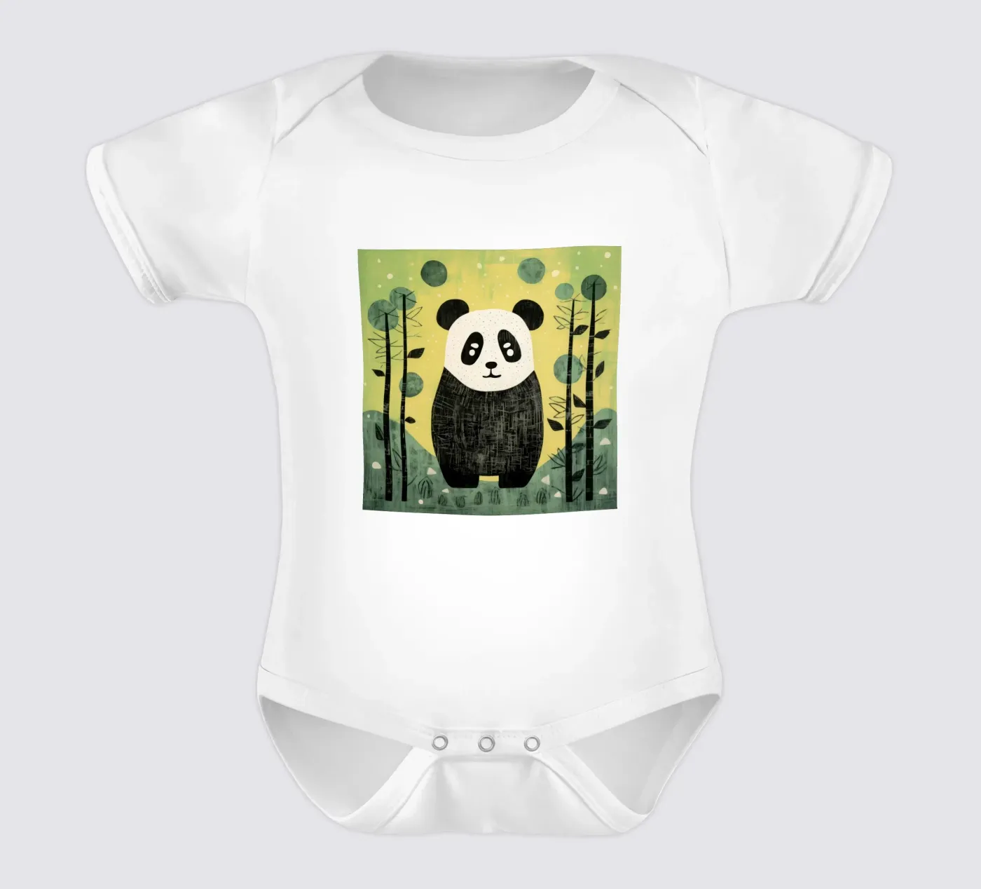 Panda vert body bébé de Minimal Animal Art