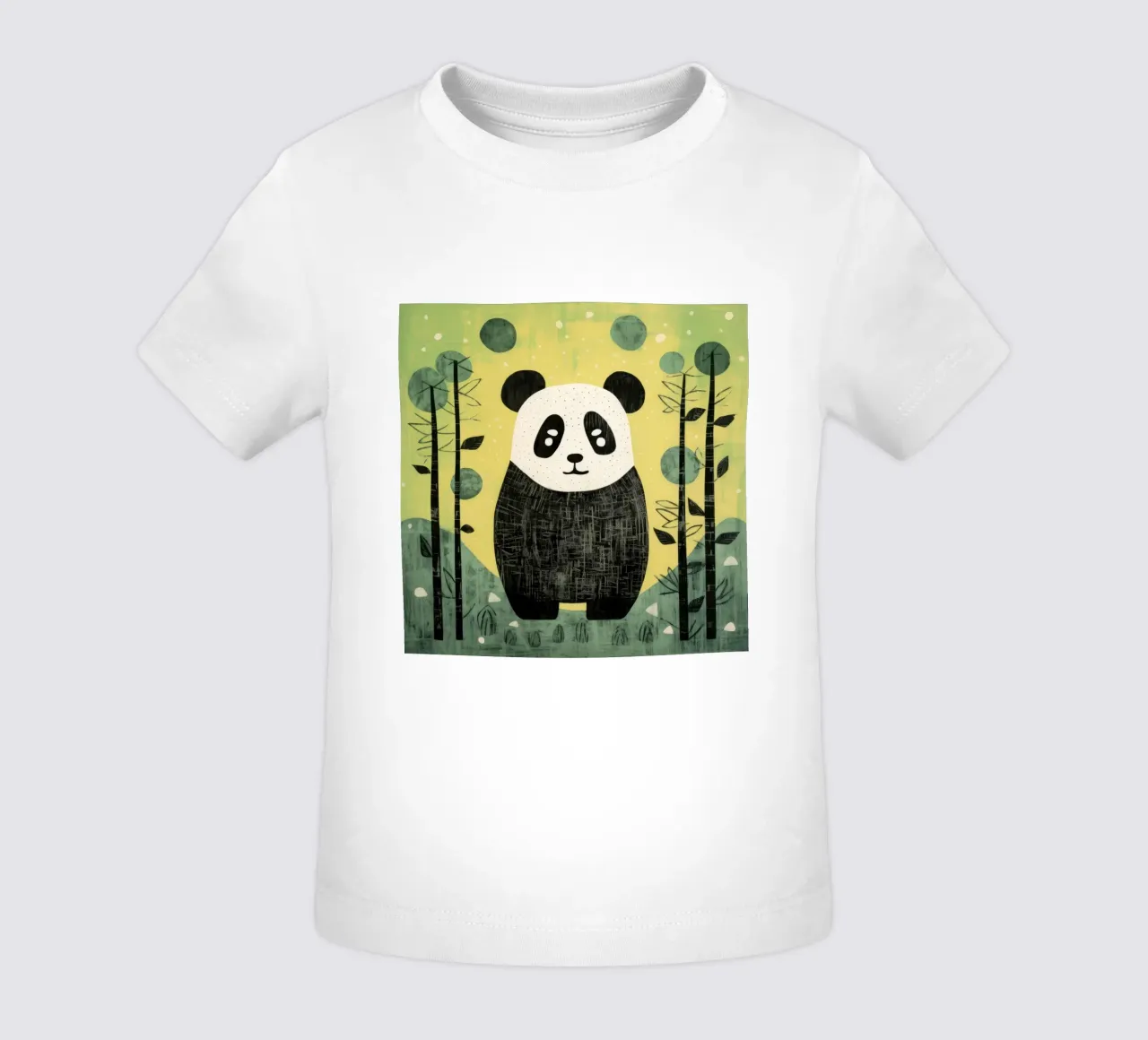 Panda verde 2 maglietta neonato da Minimal Animal Art