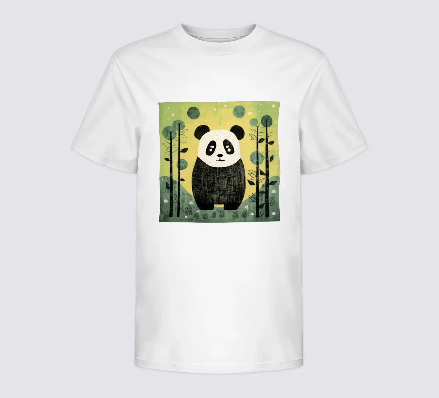 Panda verde t-shirt bambini da Minimal Animal Art