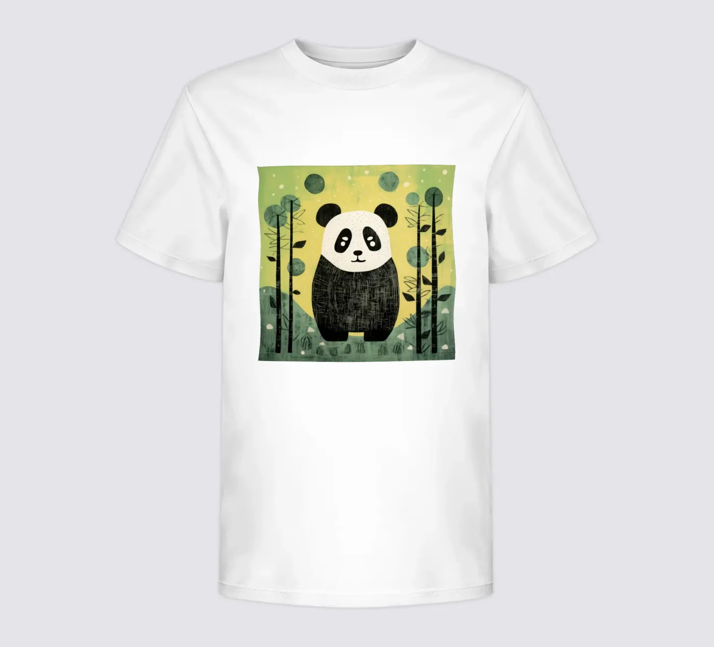 Panda verde t-shirt bambini da Minimal Animal Art