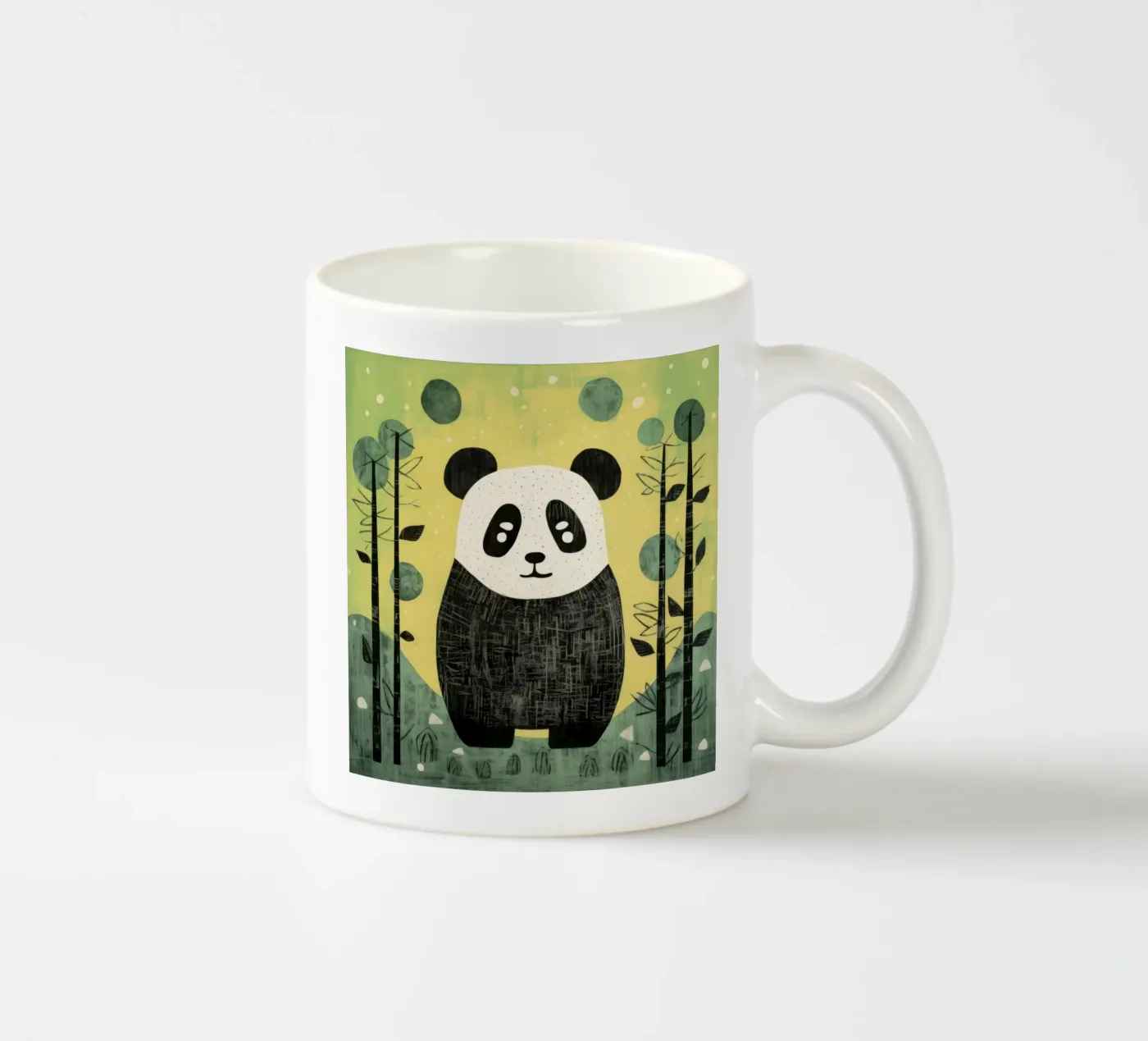 Panda verde tazza in ceramica da Minimal Animal Art