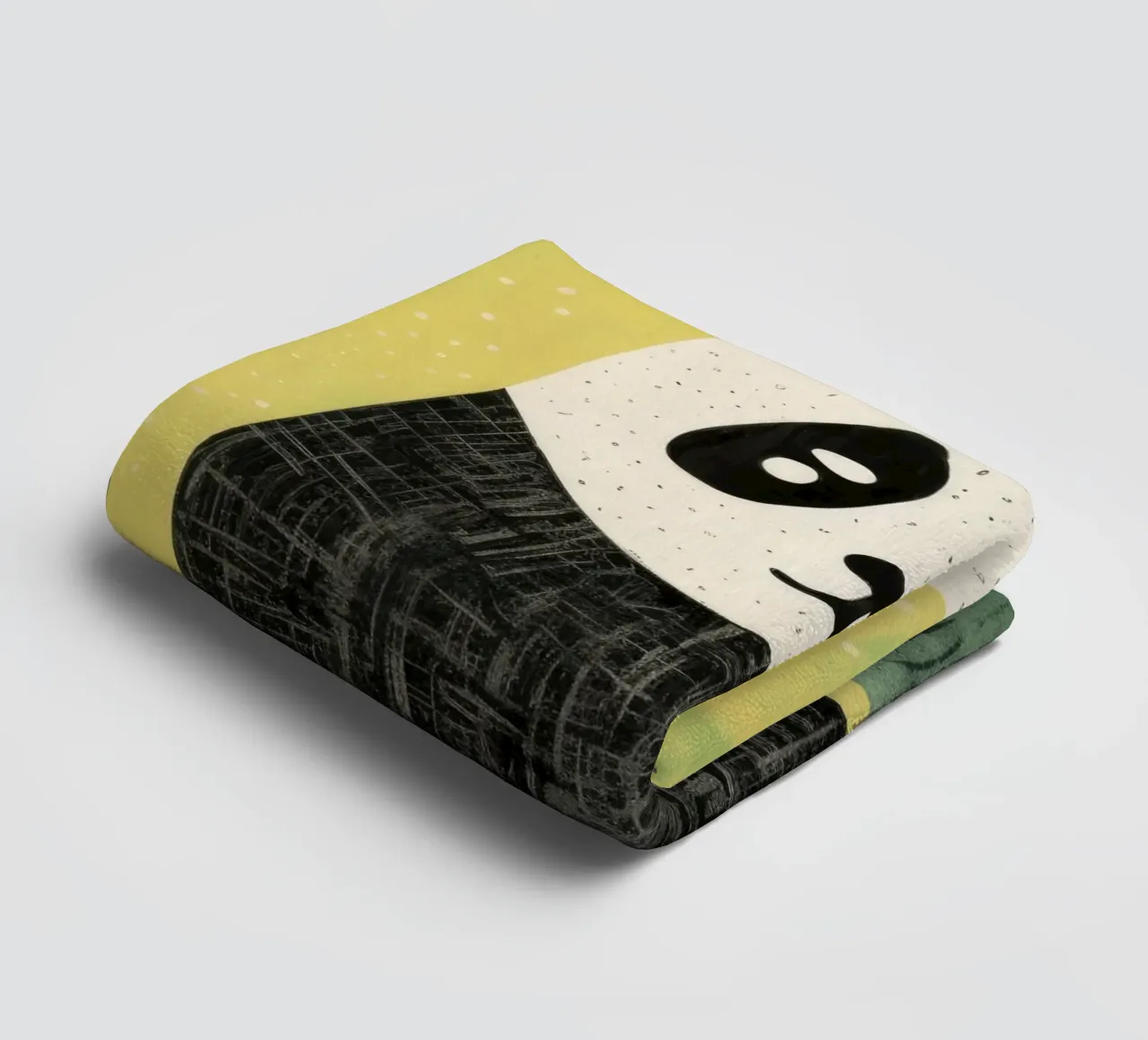 Panda verde 2 asciugamano da bagno da Minimal Animal Art