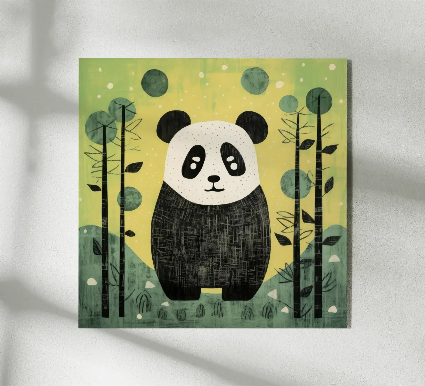 Panda verde plexiglass da Minimal Animal Art