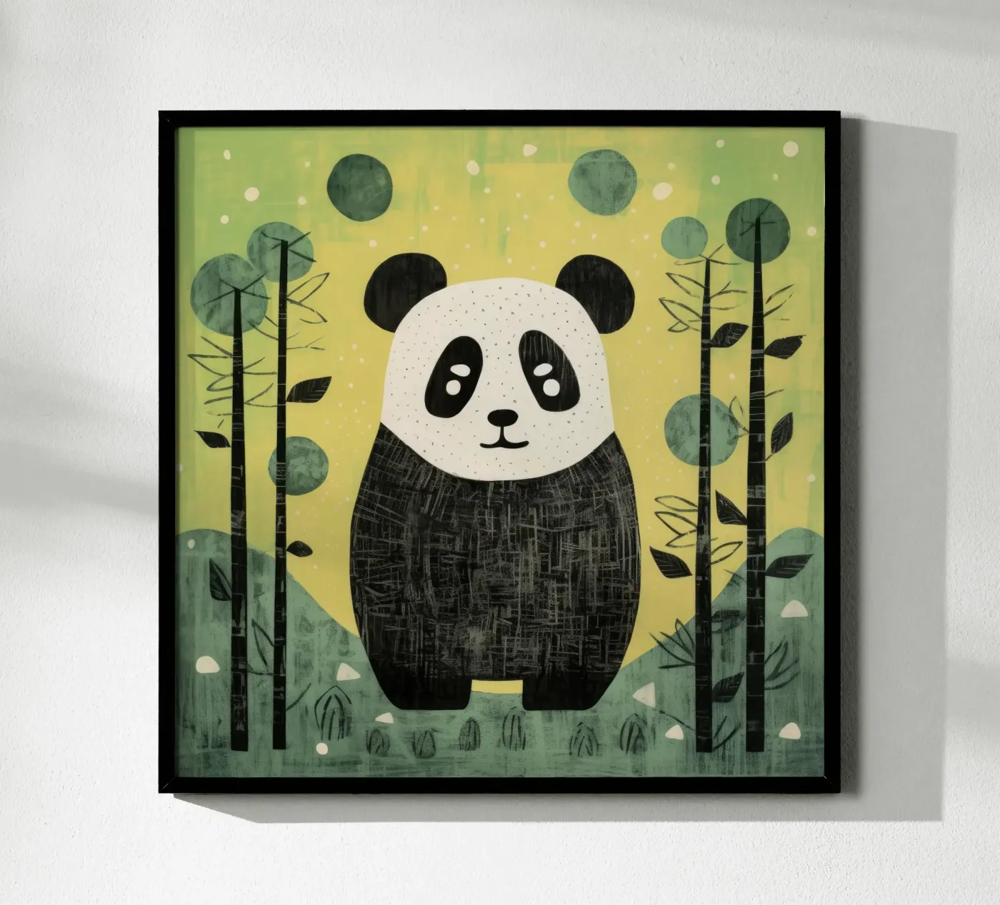 Green Panda poster da Minimal Animal Art