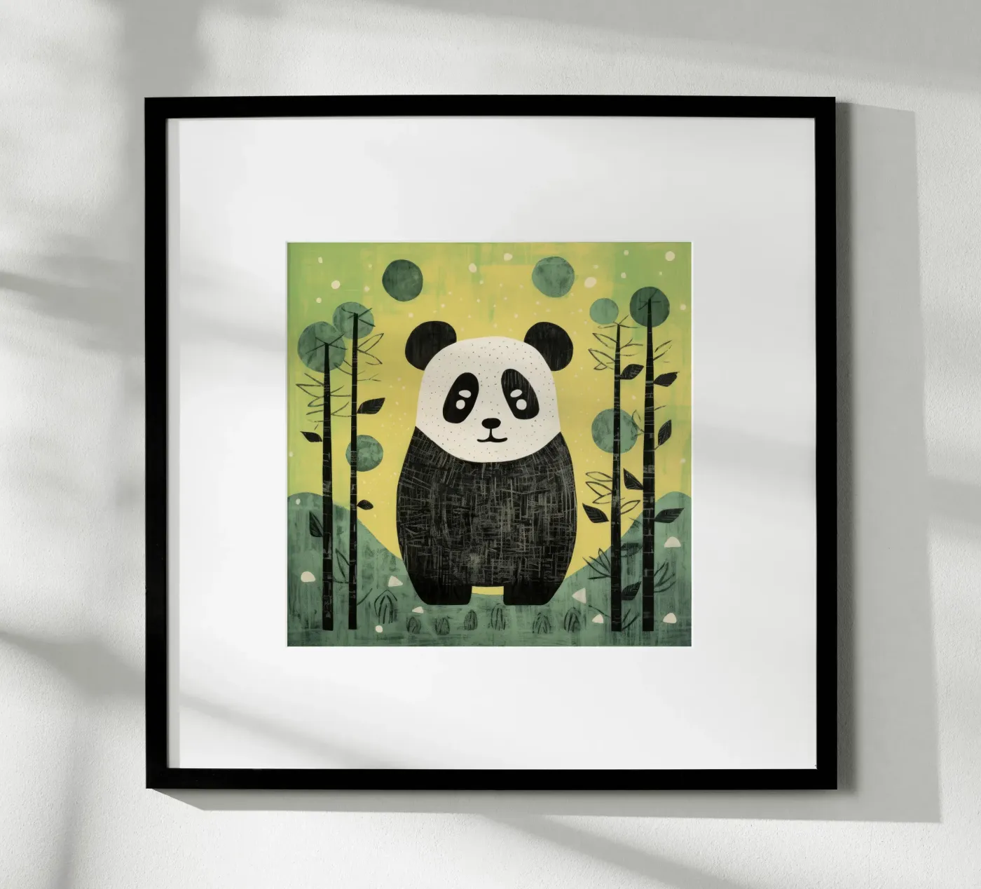 Green Panda poster da Minimal Animal Art