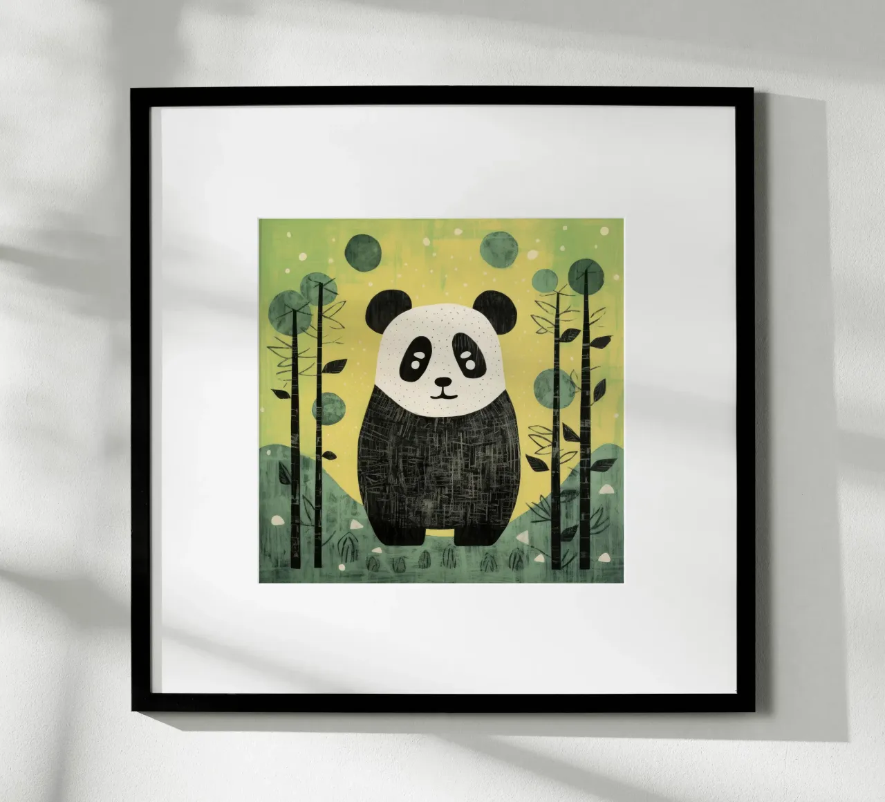 Panda verde poster da Minimal Animal Art