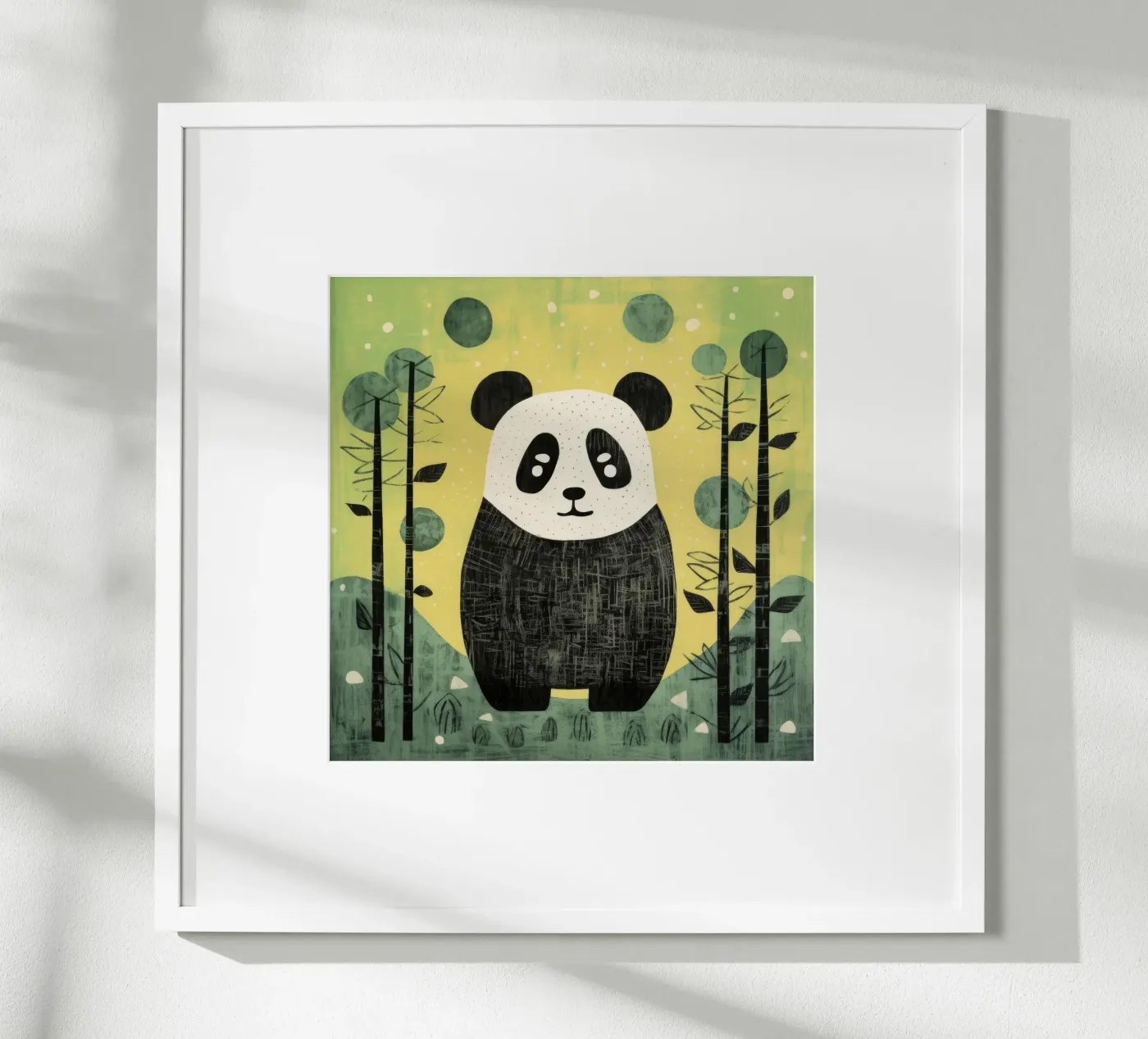 Green Panda poster da Minimal Animal Art